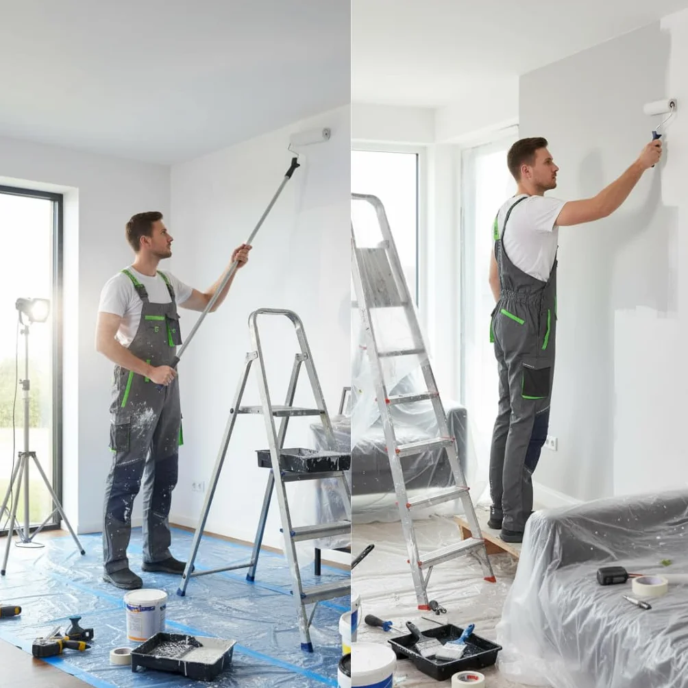 NEO TOOLS Salopette de travail de qualité supérieure pour homme, 100% coton, 210 g/m², Ripstop, taille XS-3XL, zone des genoux renforcés en Cordura, éléments réfléchissants (L)