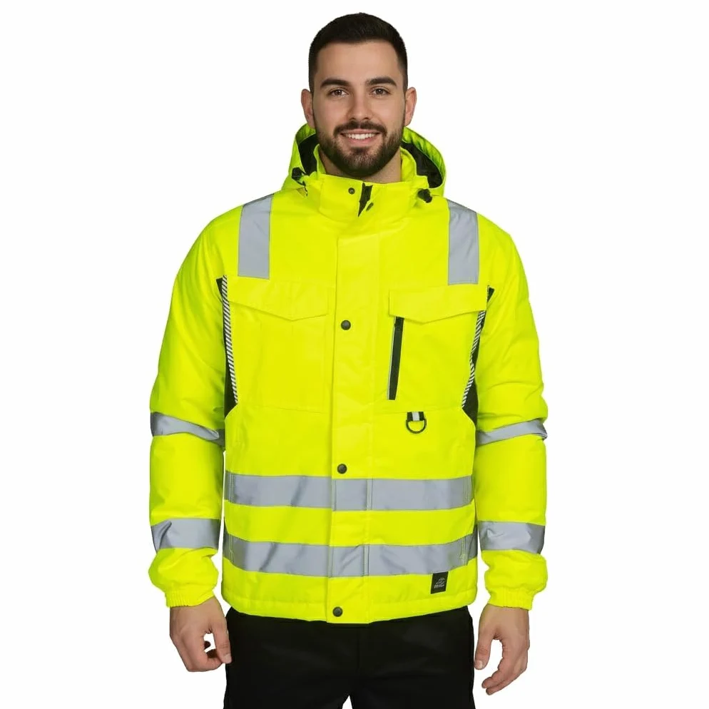 BWOLF Drift Ice – Veste de Travail d’Hiver pour Homme | Imperméable & Chaude | Bandes Réfléchissantes