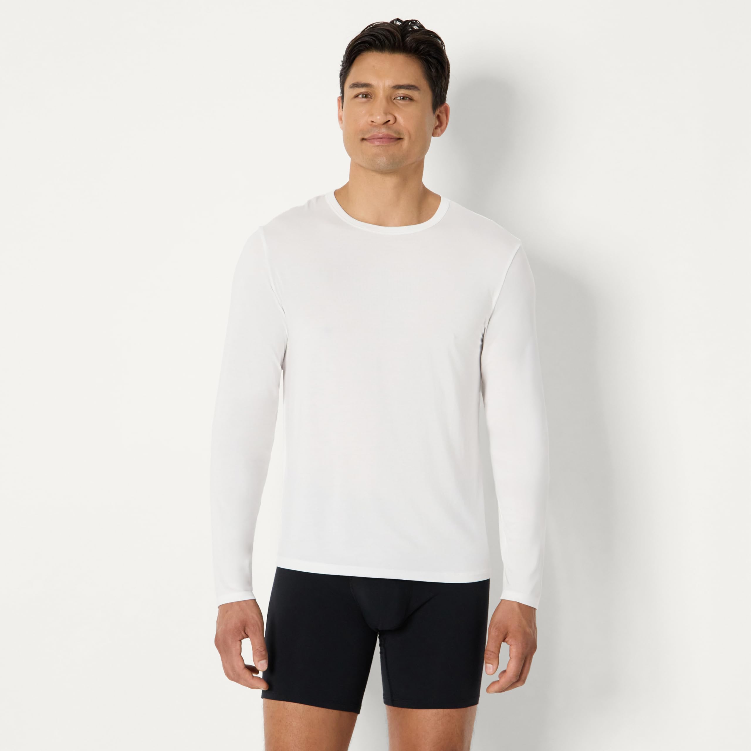 Men's Long-Sleeve Modal Crewneck Base Layer