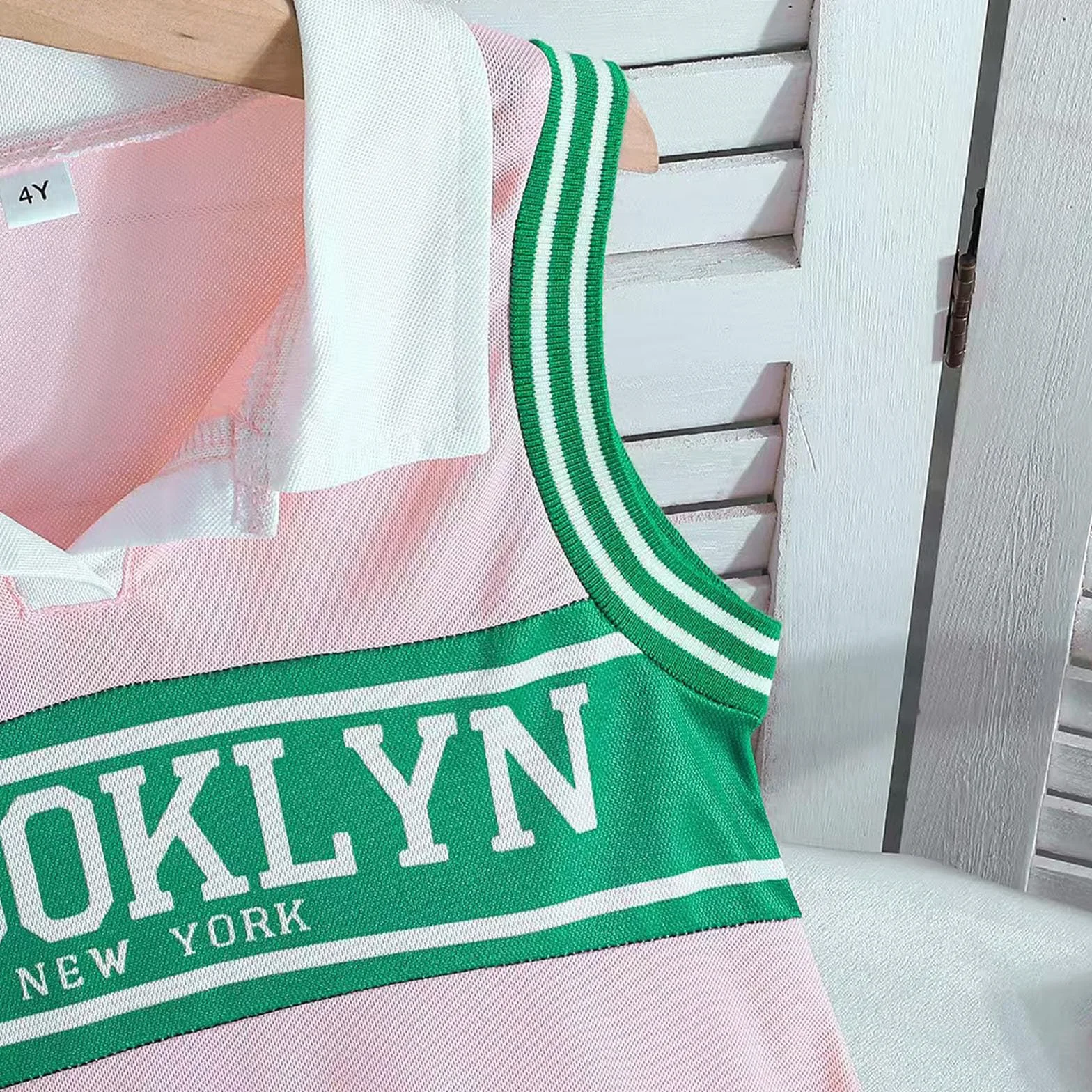 Robe de tennis sans manches fille polo jupe plissée col imprimé été décontractée vêtements enfants sport quotidien