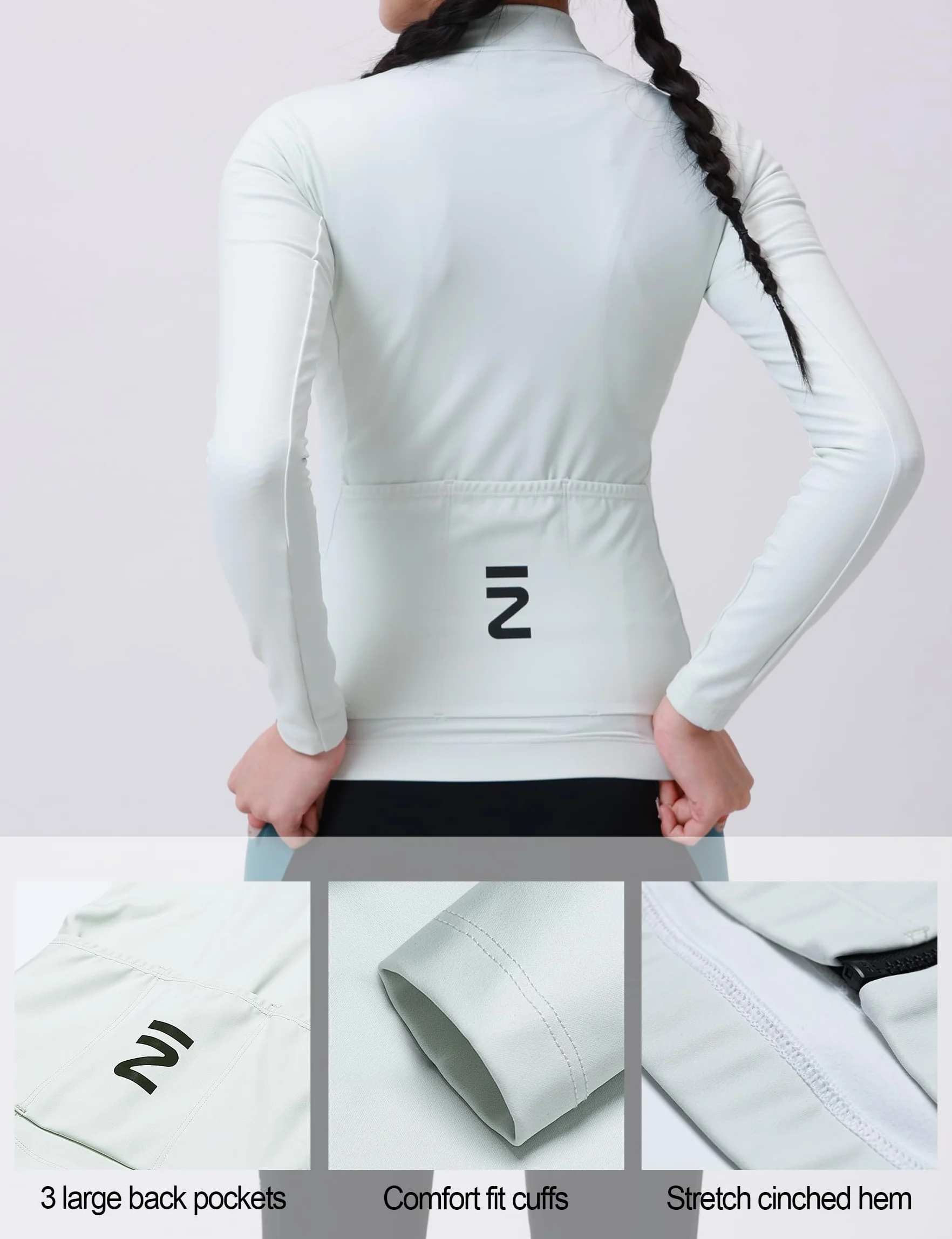 INBIKE Maillot Cyclisme Femme en Polaire à Manches Longues Chaud et Doux pour la Peau LY