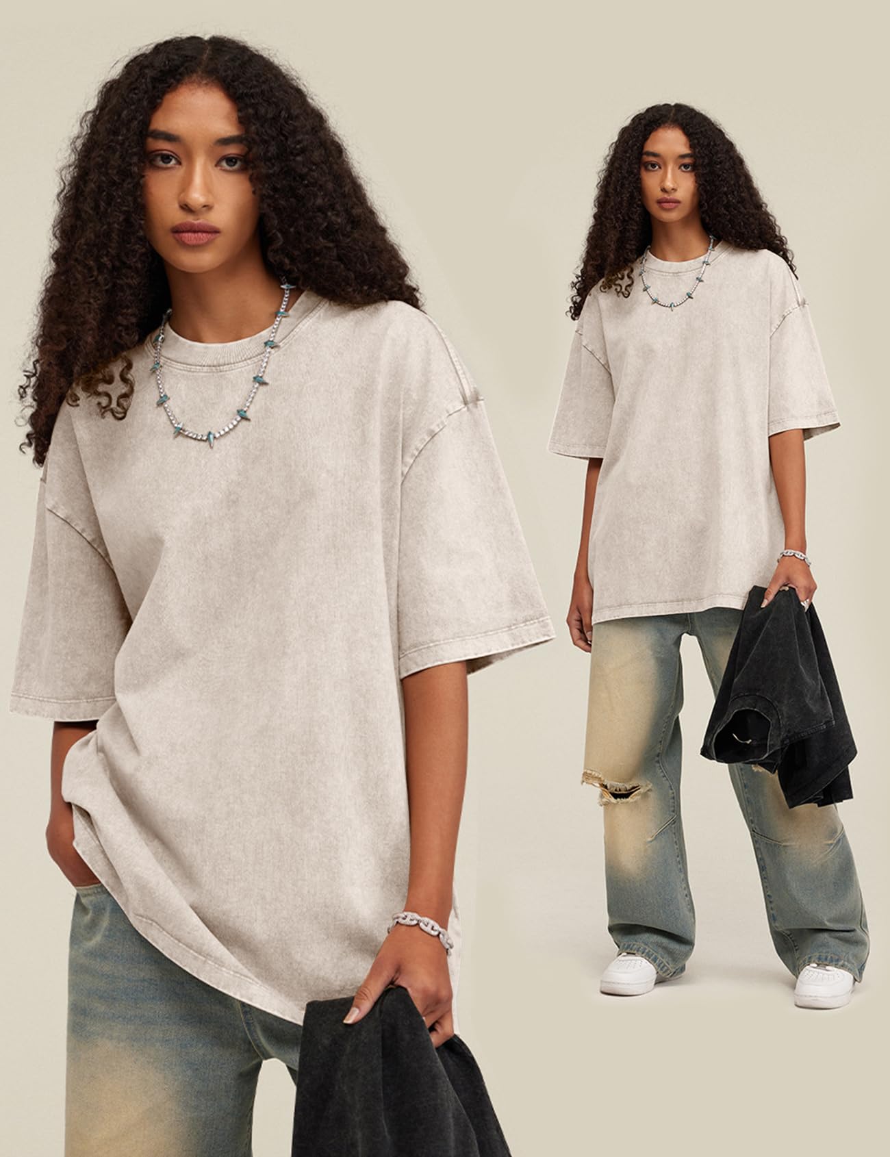 Unisex Washed Vintage Oversized T-Shirt