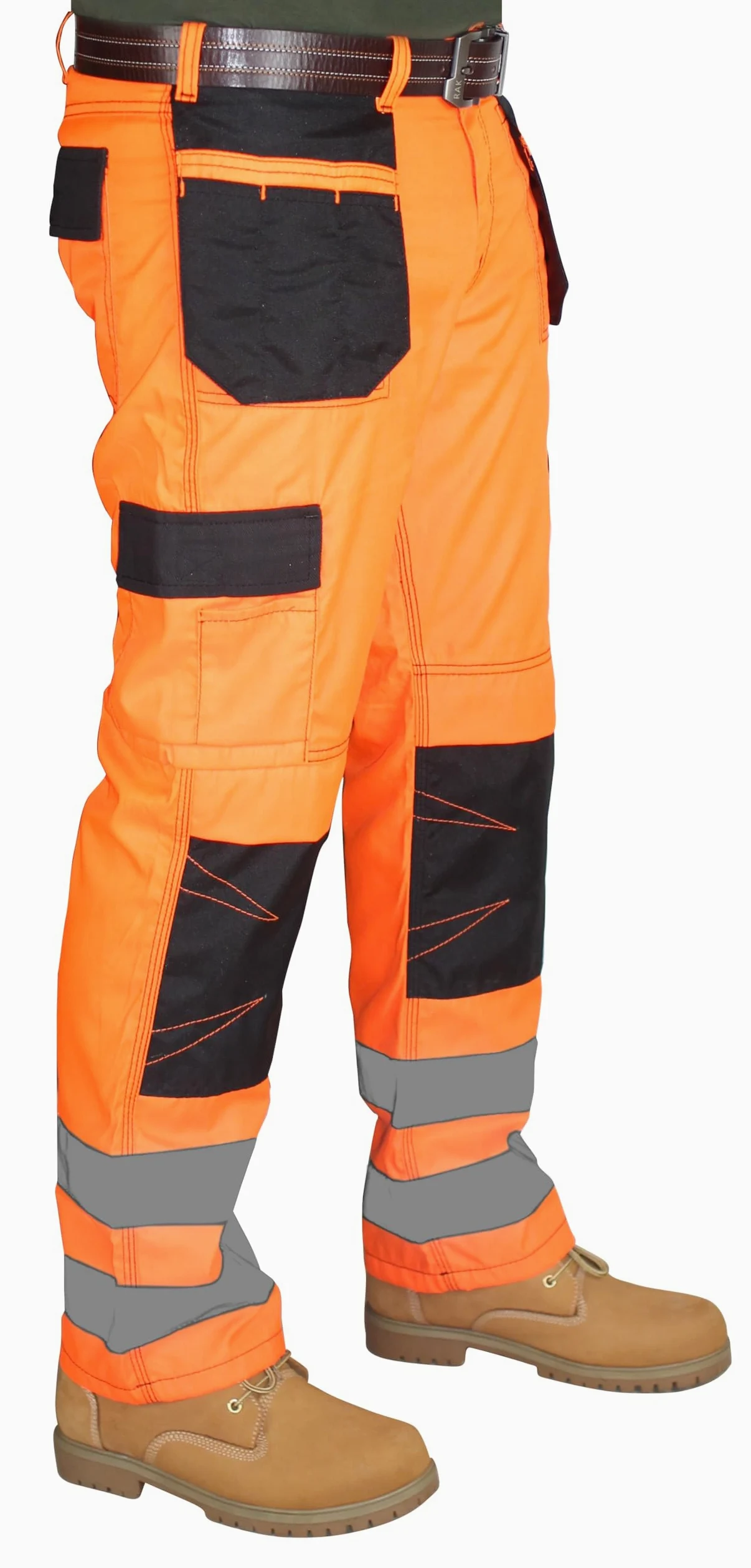 Pantalon de travail haute visibilité pour homme avec bande réfléchissante haute visibilité Pantalon de travail cargo multi-poches