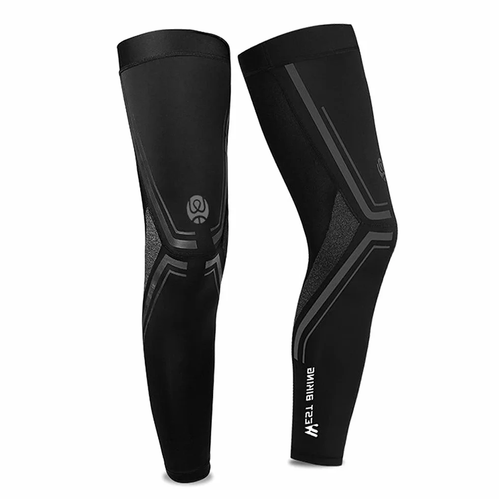 MiOYOOW Jambières de Protection Solaire UPF 50 Manches de Jambe en Soie Glacée pour Cyclisme Hommes Femmes
