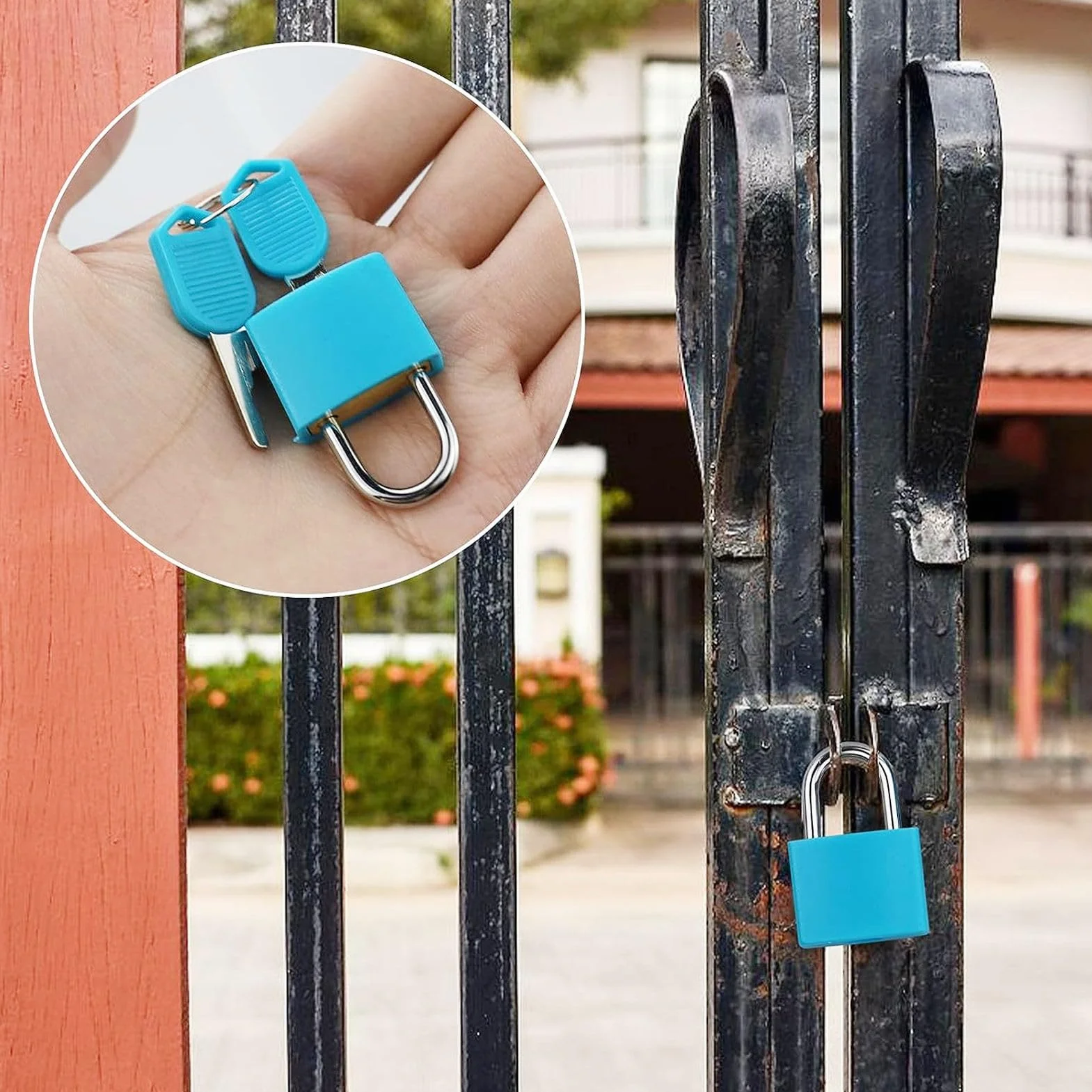 Lot de 6 mini cadenas avec clé pour valise, bagages et sacs