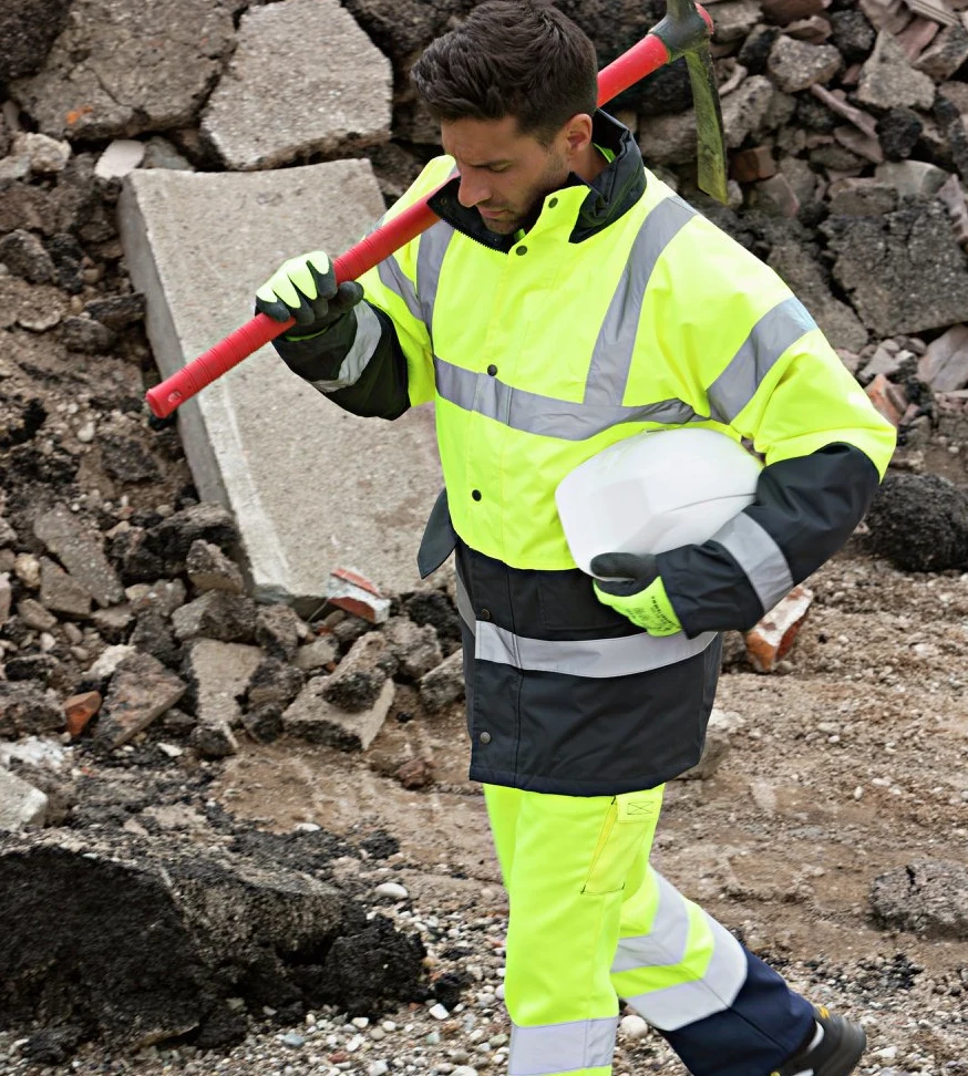 PORS466YERL - Hi-Vis Contrast Traffic J Yellow - Large R - Large EU/Large UK, jaune, L