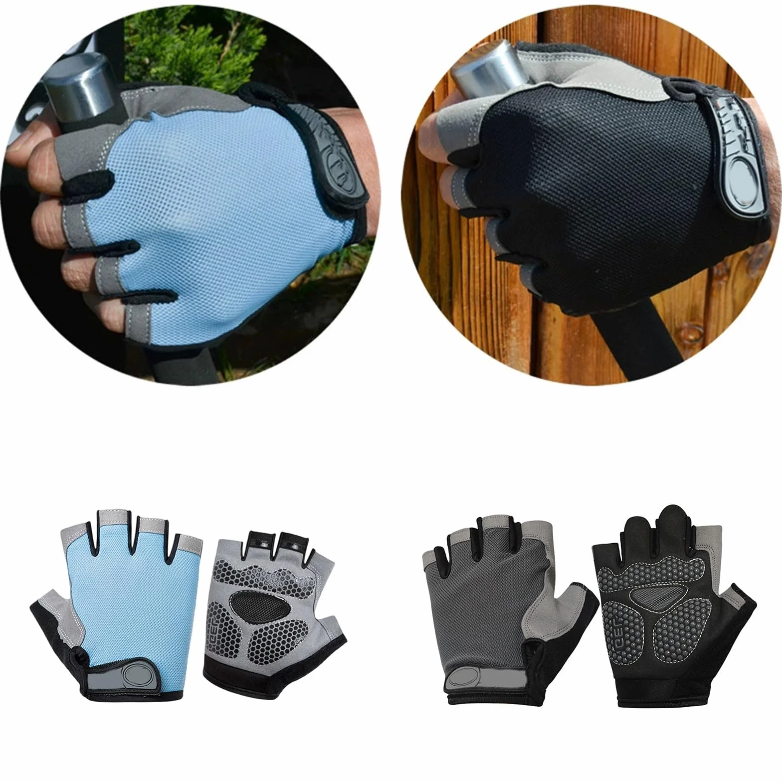 Gants de sport d'extérieur Antidérapants Polyester respirant pour Randonnée Escalade Fitness Protection