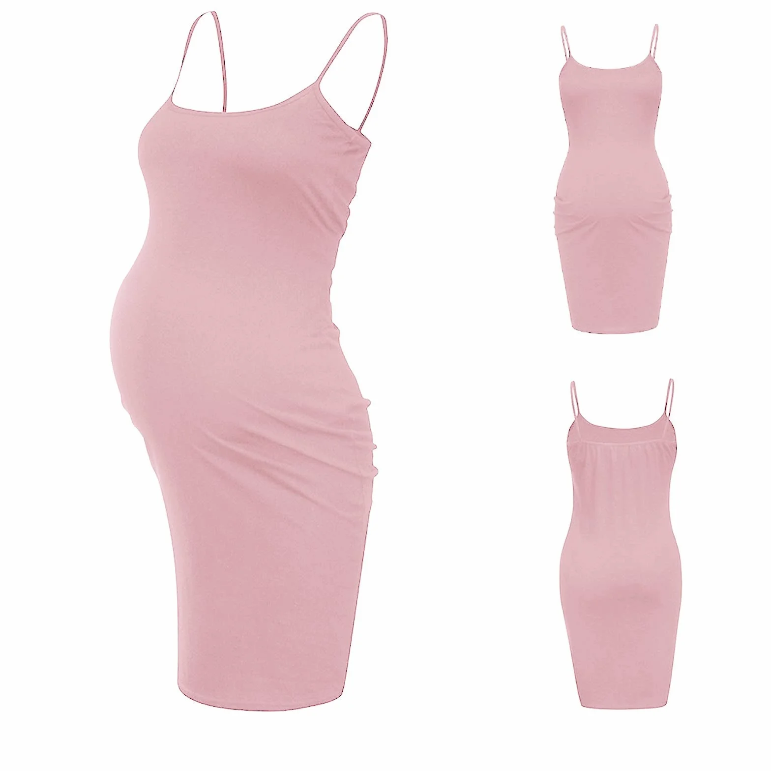 Jupe crayon de maternité pour femme - Taille haute - Extensible - Jupe crayon de grossesse pour femme - Manches longues - Col en V
