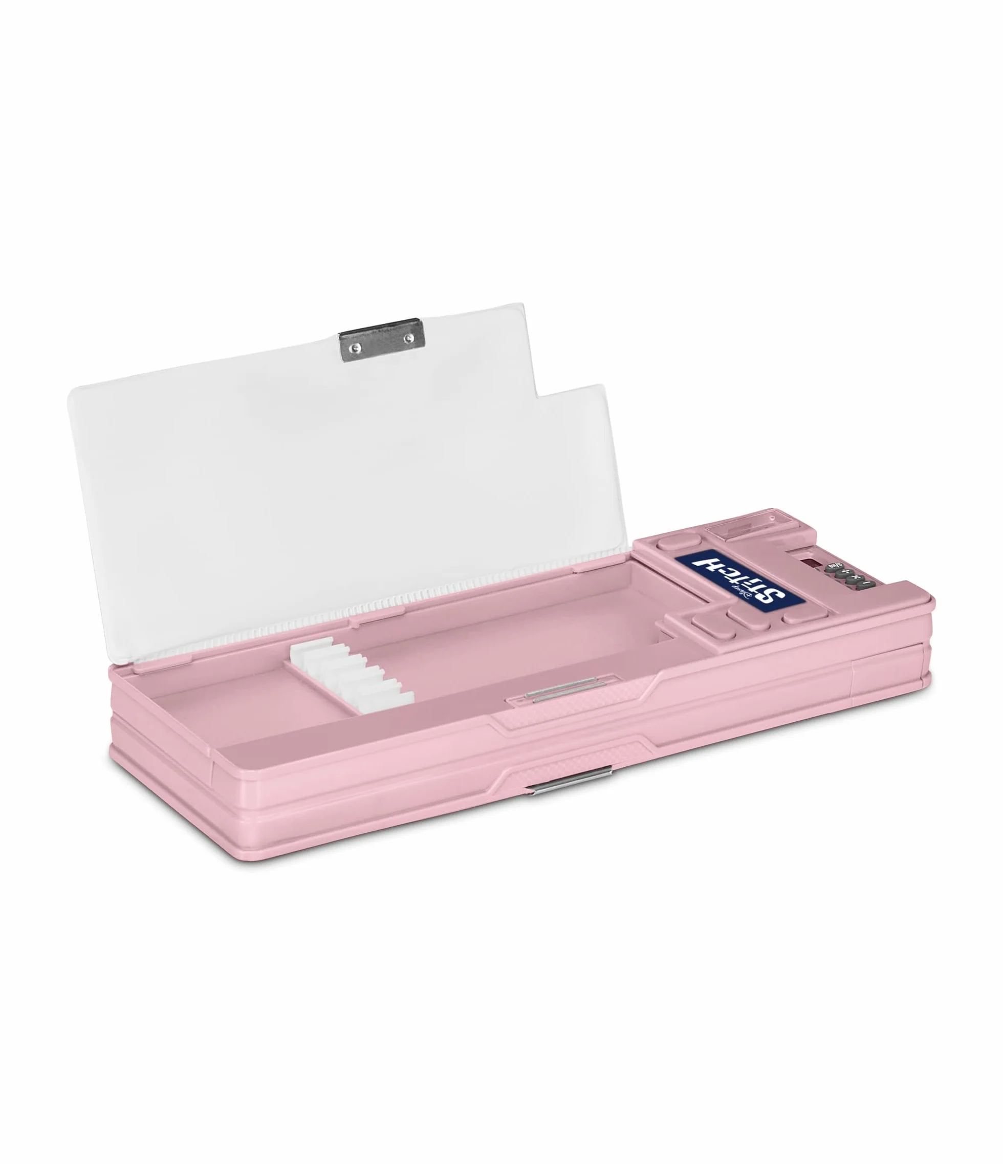 Seven Trousse d'école LILO & Stitch pour Enfants, Compartiments Pop up pour Crayons, gommes, règles, Calculatrice Incluse, tiroirs Magiques, étiquette nom Personnalisable, Produit Officiel, idée