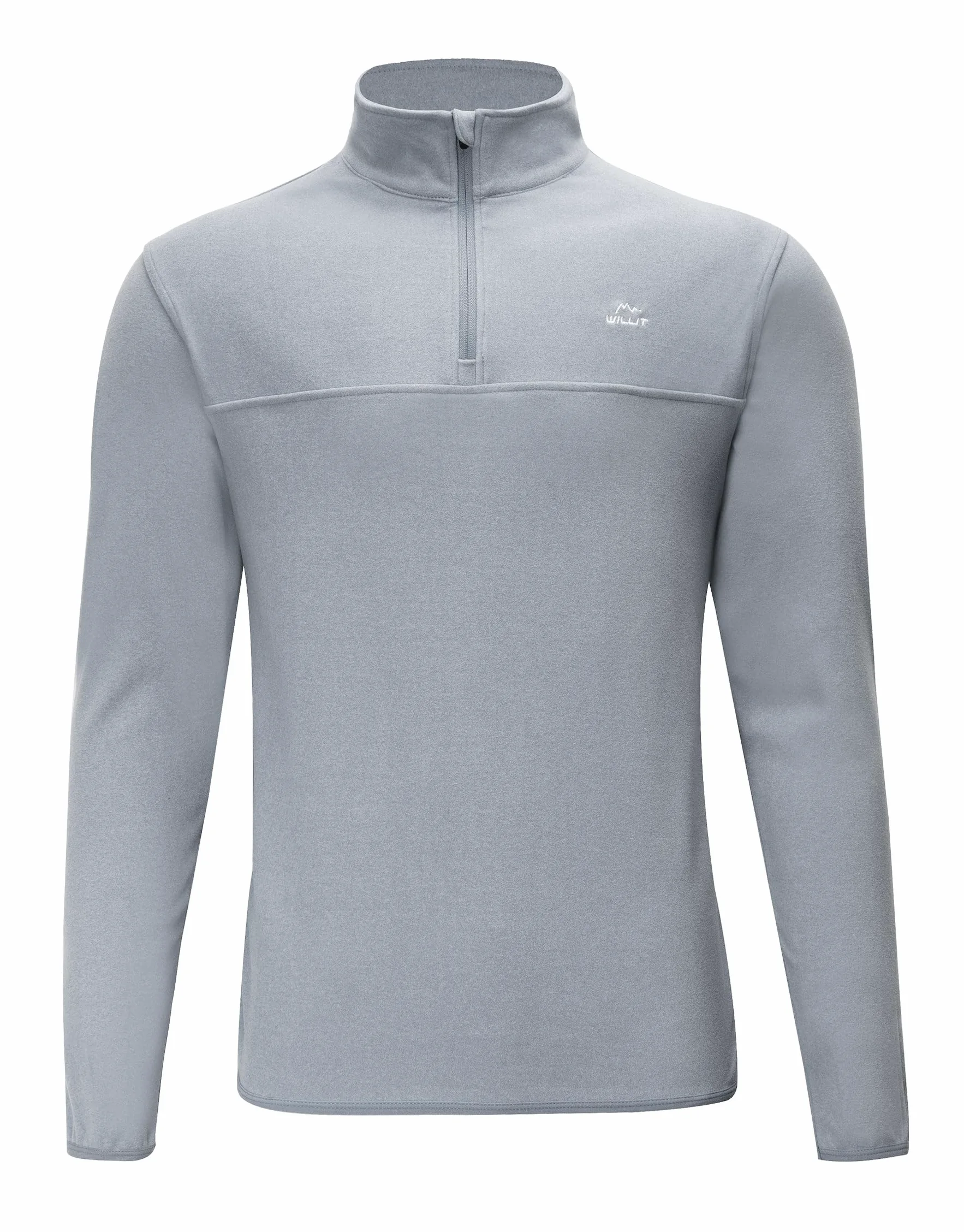 WILLIT Pull en polaire pour homme avec fermeture éclair - Pull de travail respirant thermique