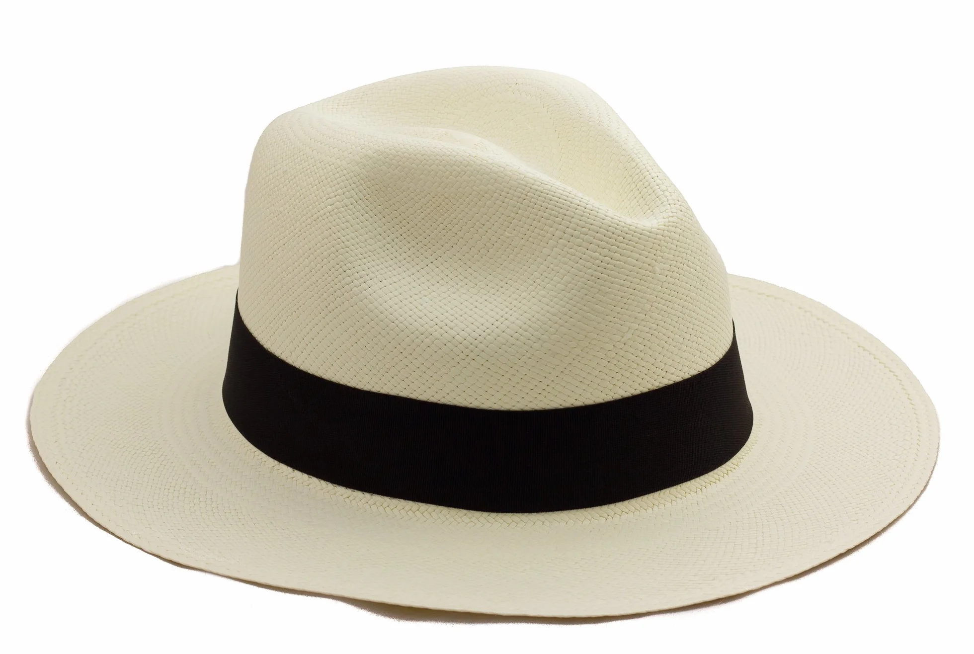 Chapeau Panama Traditionnel Tissé Paille Naturelle Léger Respirable