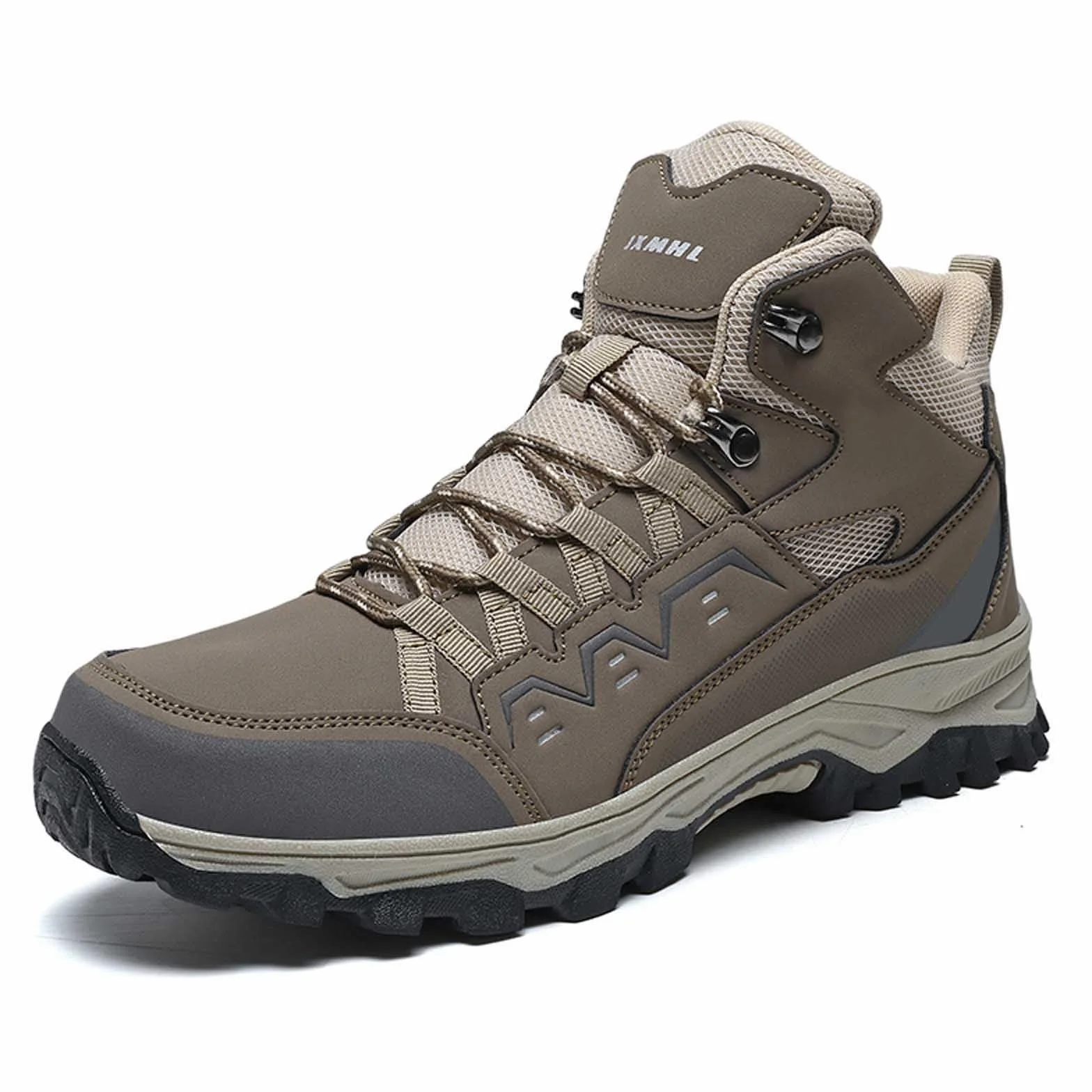 Générique Baskets Homme Chaussures de randonnée Montantes Tendance en Cuir pour l'extérieur, idéales pour Les Couples et Les Aventures en Course à Pied