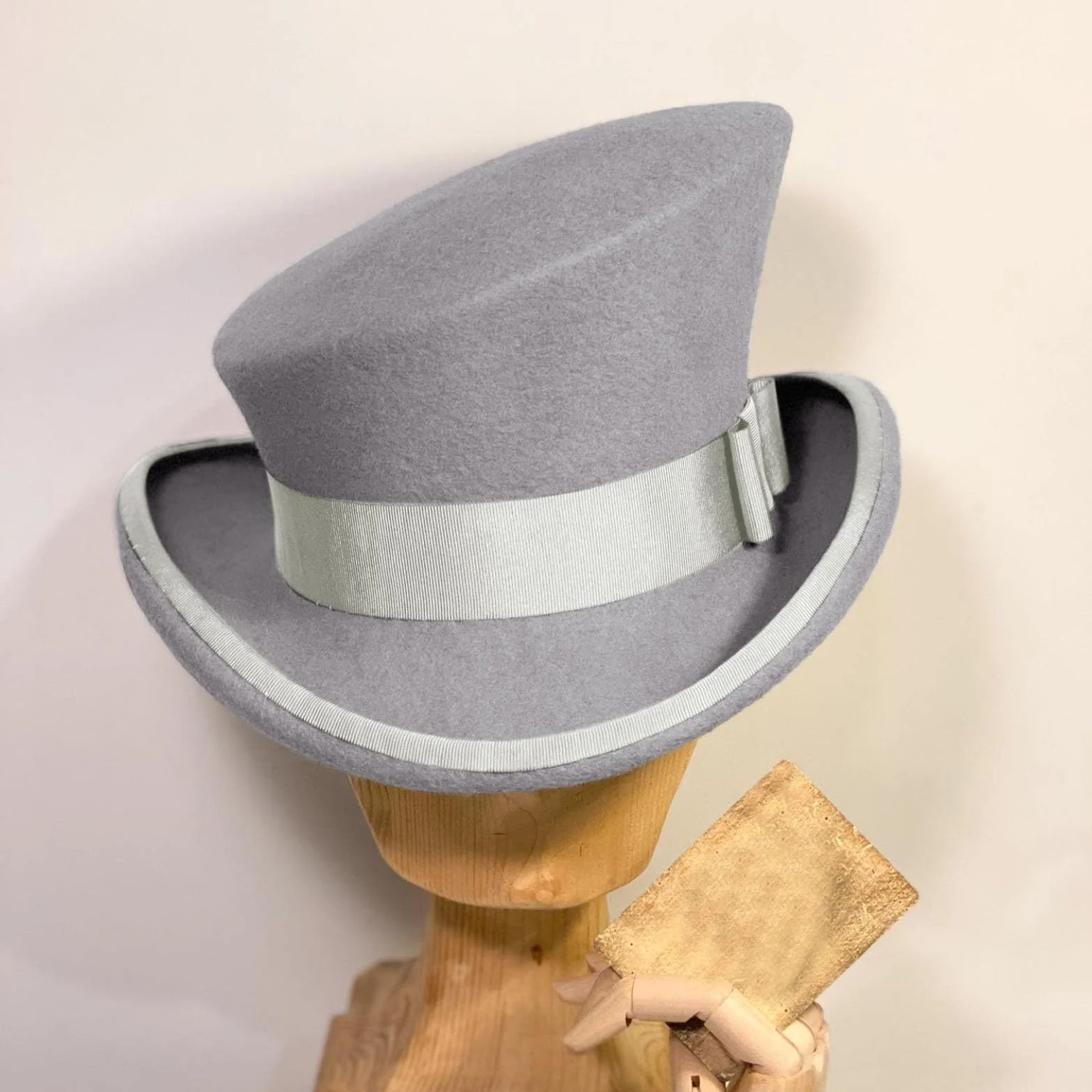 Chapeau haut-de-forme asymétrique en laine pour homme femme punk steampunk cache-oreilles