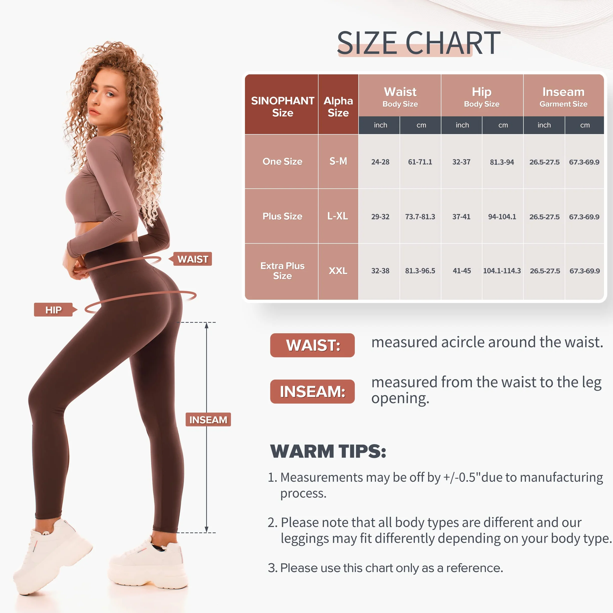 SINOPHANT Legging Polaire Femme Chaud Hiver Thermique Taille Haute Élastiques Sport