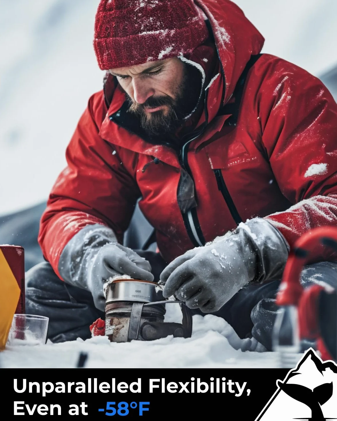 toolant Balaena Gants d'hiver imperméables avec poignée – Gants de congélation pour travail léger et aventure en plein air, randonnée, agriculture, camping, ski, taille XL