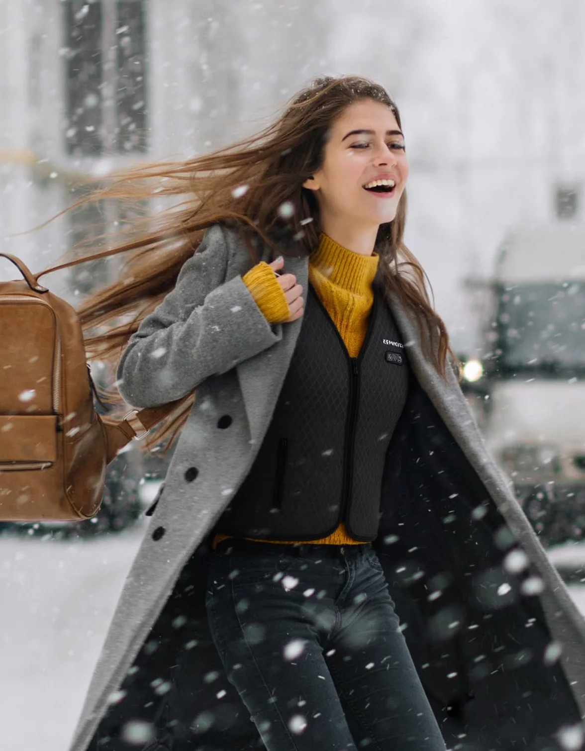 KEMIMOTO Gilet Chauffant Femme, Gilet Chaud et Slim à la Mode, 6 Zones de Chauffage, 3 Niveaux de Chauffage Idéal pour le Camping, le Ski, la Pêche et les Activités de Plein Air (Sans Batterie)