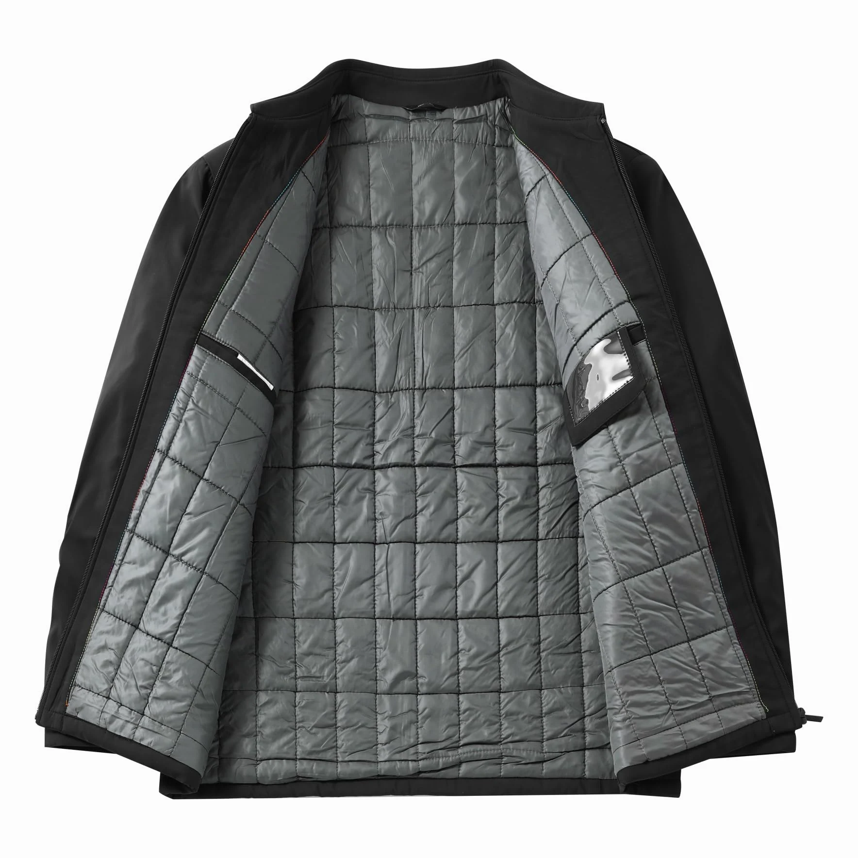 Allthemen Blouson Epaisse Homme Veste Jacket Business Bomber Manteau Hiver | Demi-Saison Coat,Leger Coupe-Vent,Col Revers,Moto Aviateur,Chaud,Garnissage En Fibres De Polyester,Voyages d'Affaires Loisirs