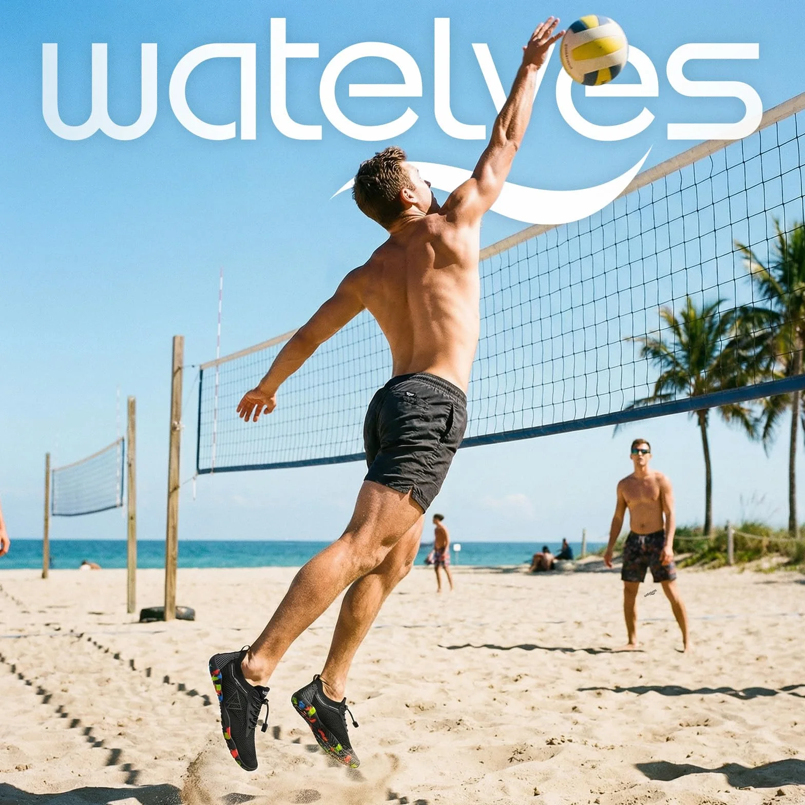 WateLves Chaussures De Bain Et d'eau pour Femmes Et Hommes,Sèches Vite,Faciles À Enfiler.pour Plongée,Surf,Sports Nautiques,Randonnée,Yoga,Quotidien.Tailles 36-48 EU