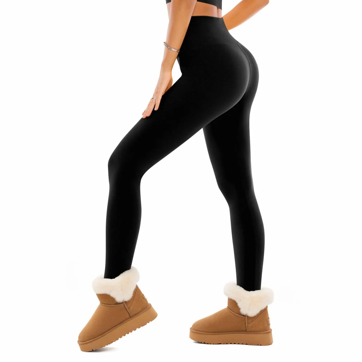 SINOPHANT Legging Polaire Femme Chaud Hiver Thermique Taille Haute Élastiques Sport