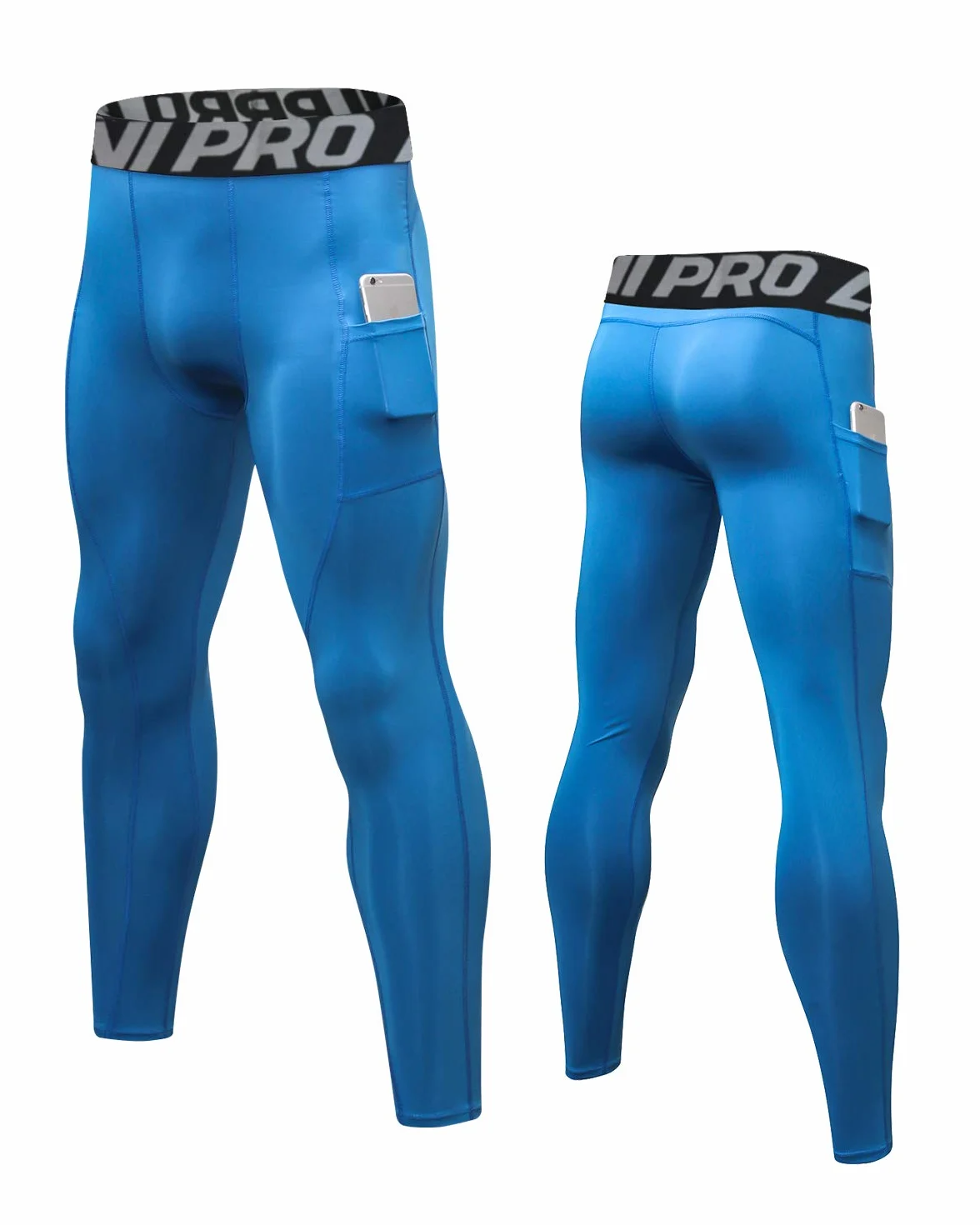Pantalons de Compression de Running Homme Sport Legging Base Layer Long Tight pour Gym Jogging