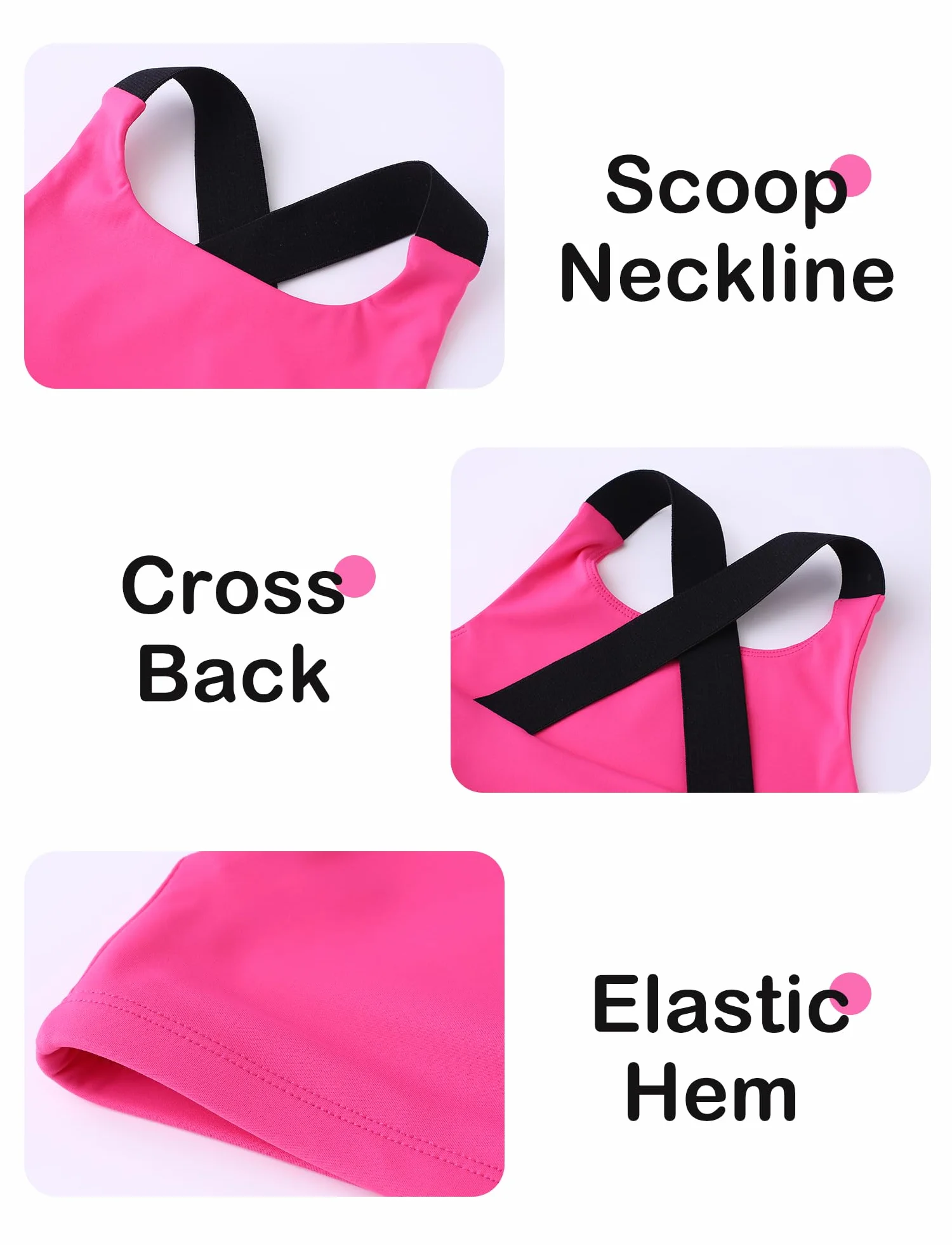 SEAUR Soutien-Gorge de Sport Fille Brassières Lot de 2 5-13 Ans Séchage Rapide
