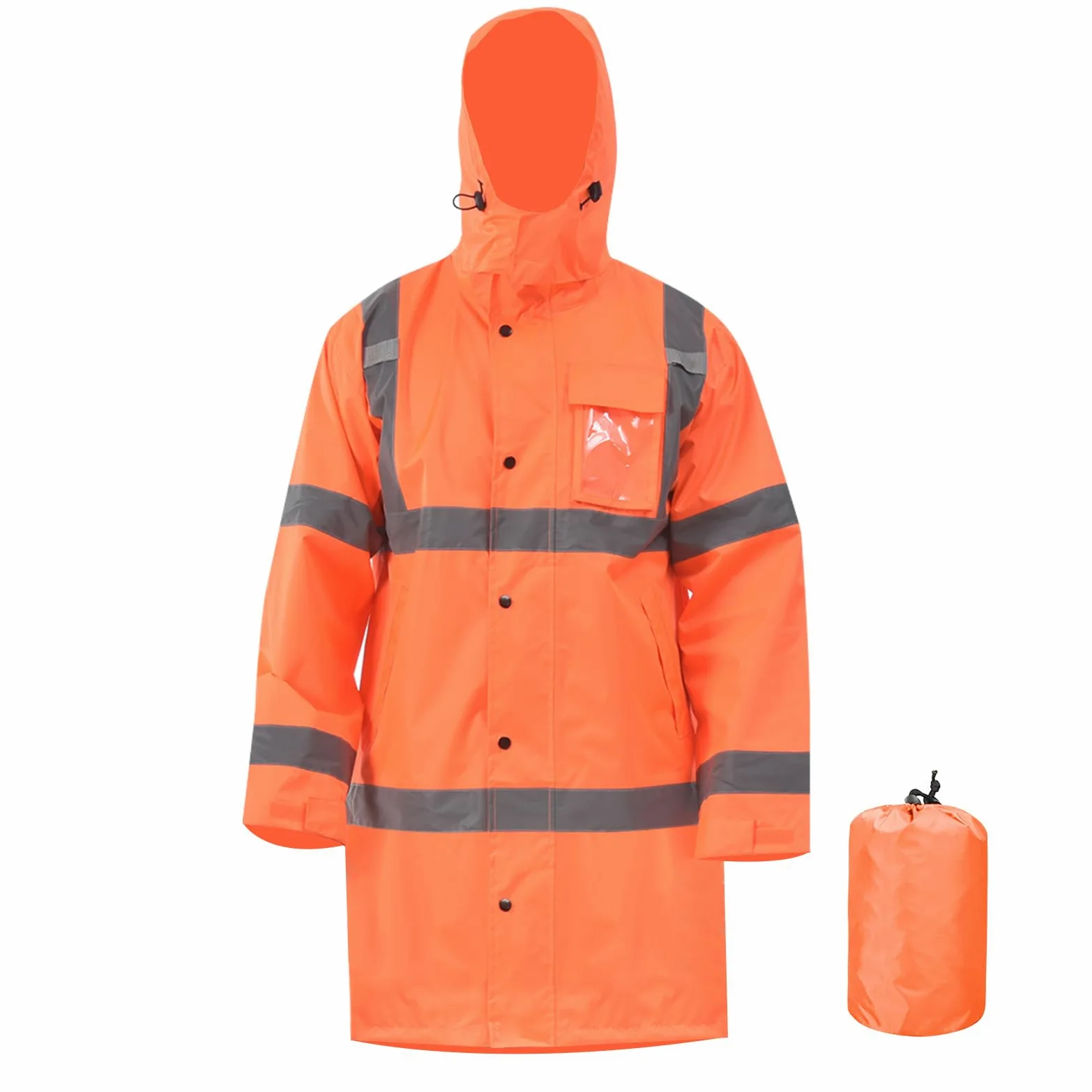 AYKRM Restez en sécurité et au sec sous la pluie avec notre veste imperméable haute visibilité – Manteau de pluie chaud et haute visibilité pour homme et femme