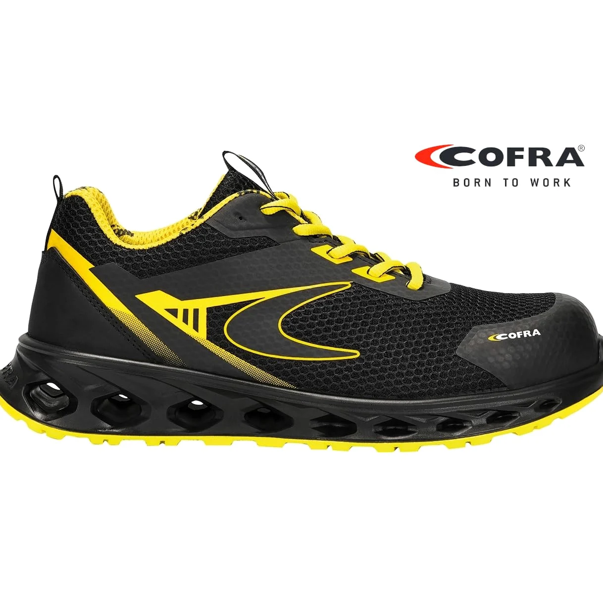 COFRA GAIT Chaussures de sécurité pour homme et femme S1P Chaussures de travail, empeigne en tissu respirant, basses et confortable