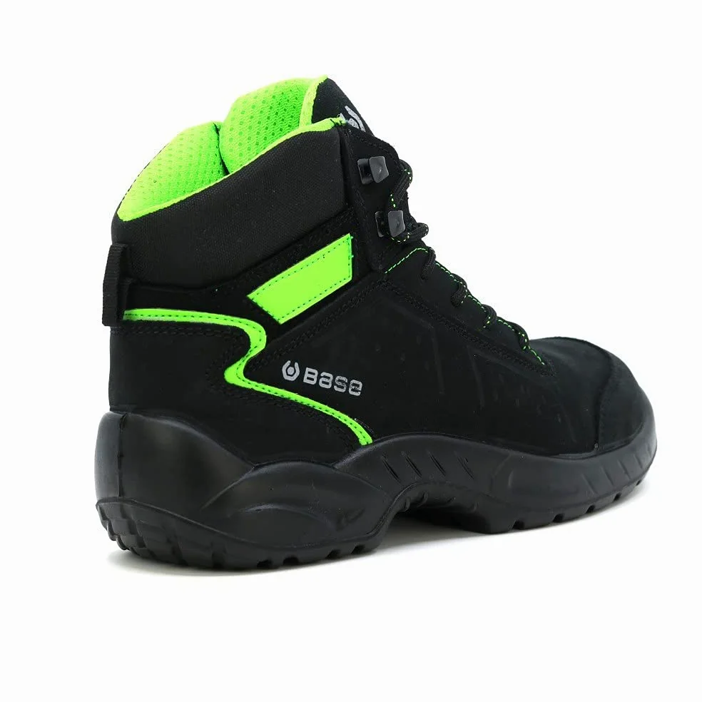 Base Protection, Chester Top Botte de Sécurité pour Femmes et Hommes, Noir et Vert, Taille