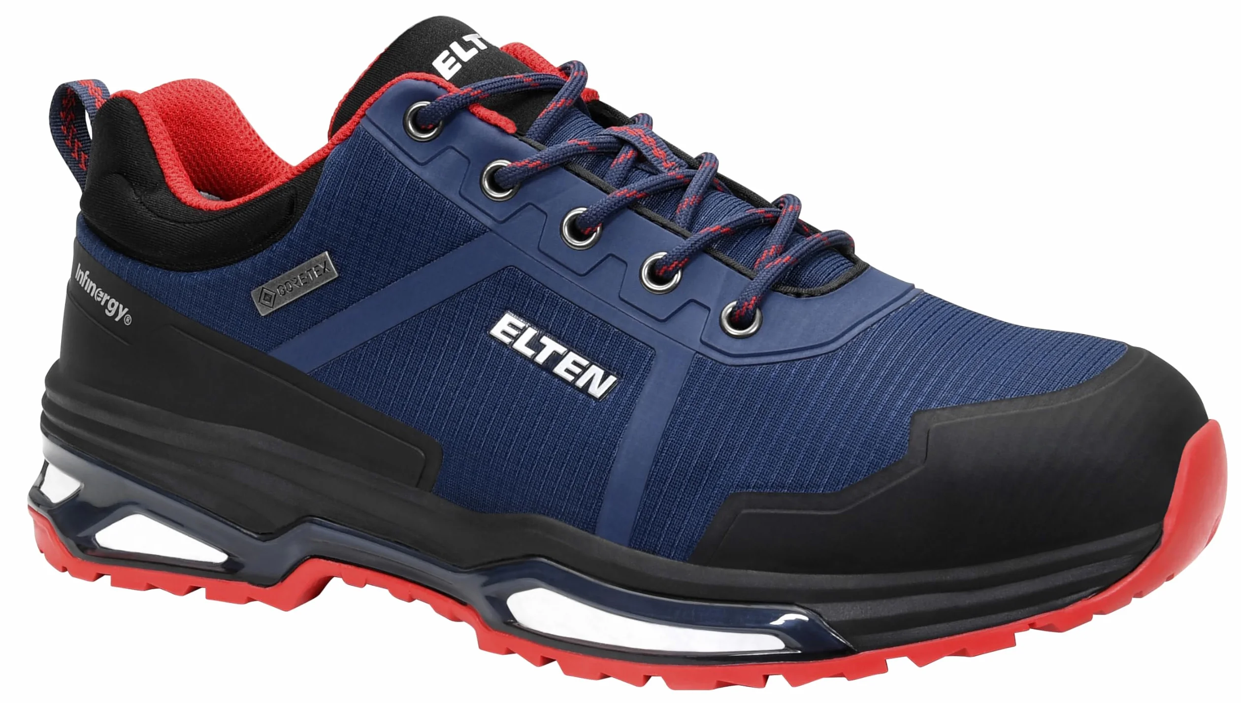 ELTEN Chaussures de sécurité BENTE XXE GTX Blue Low ESD S3 Homme et Femme Textile Embout Acier Léger Sportif Bleu/Noir/Rouge