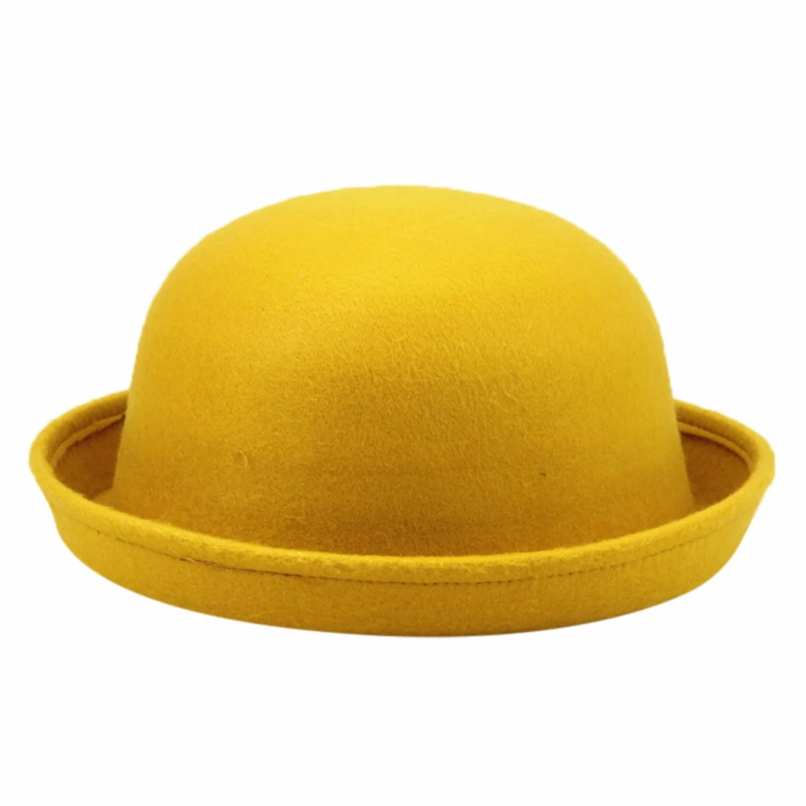 Chapeau melon en laine pour adulte, panama, bord enroulable, chapeau de pêcheur classique