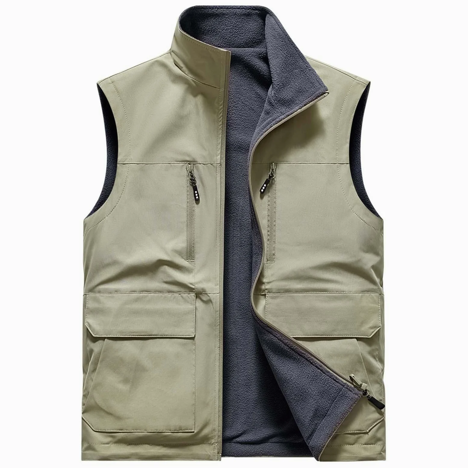 Gilet sans Manche Homme Veste De Chasse Vestes Sport Manteaux Femme Chantier Peche Polaire Manches Travail Blouson Multipoches Biker Long Gilets Randonnée Et Loisirs Plein Air pour Hommes en Jean
