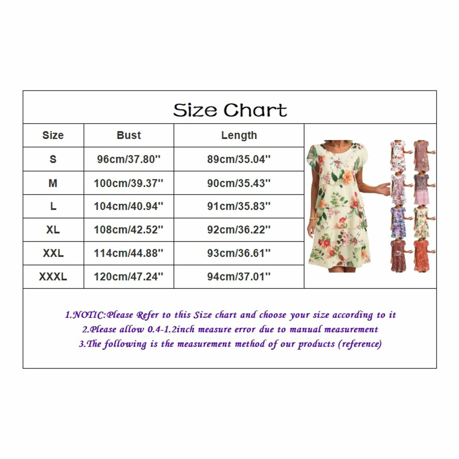 Robe Ete Femme Col Rond, Robe Boheme Femme Manches Courtes Impression 3D Mi-Longue à Volants Superposés Léger Respirant Grande Taille Élégante Décontracté Fluide Classiques Plage Dress