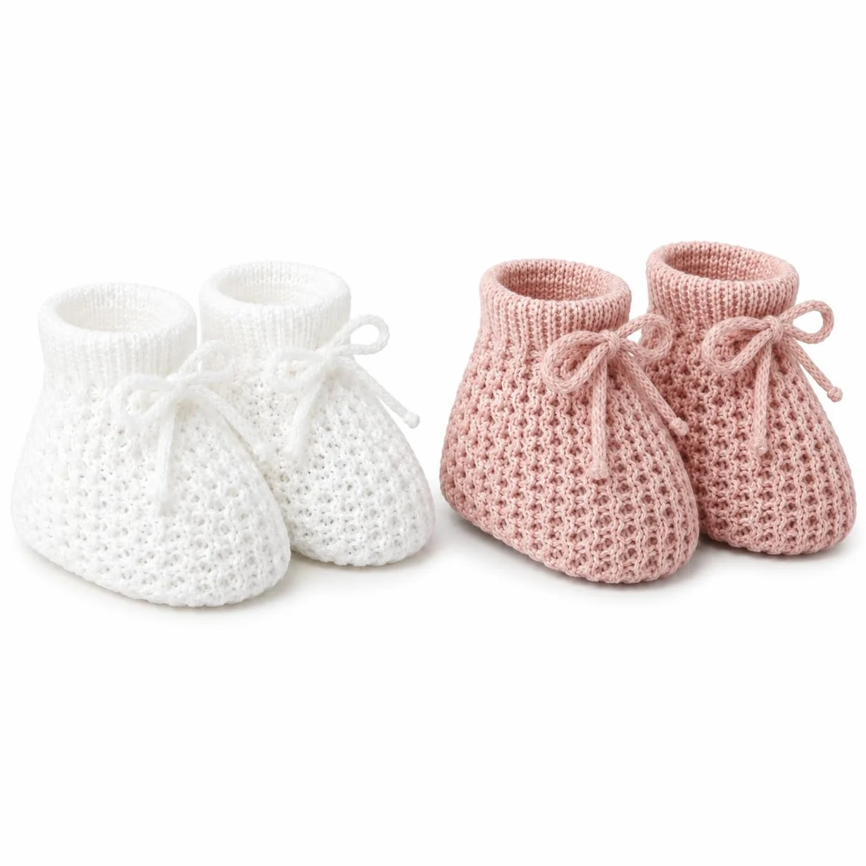 SOHOBABY Chaussons bébé adorables de style espagnol – Lot de DEUX (2 paires) – Pantoufles douces, chaudes et sûres pour nouveau-nés garçons et filles