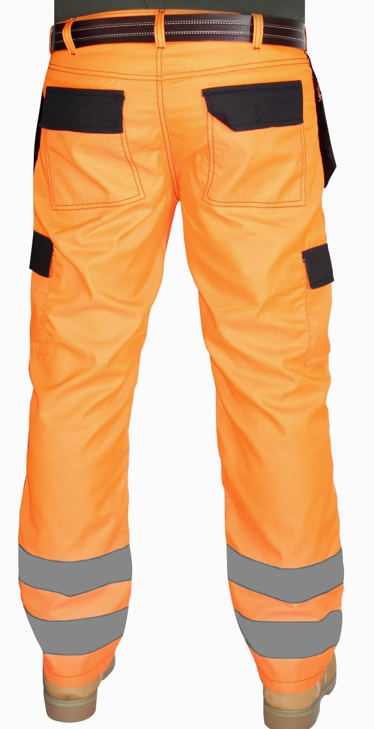 Pantalon de travail haute visibilité pour homme avec bande réfléchissante haute visibilité Pantalon de travail cargo multi-poches