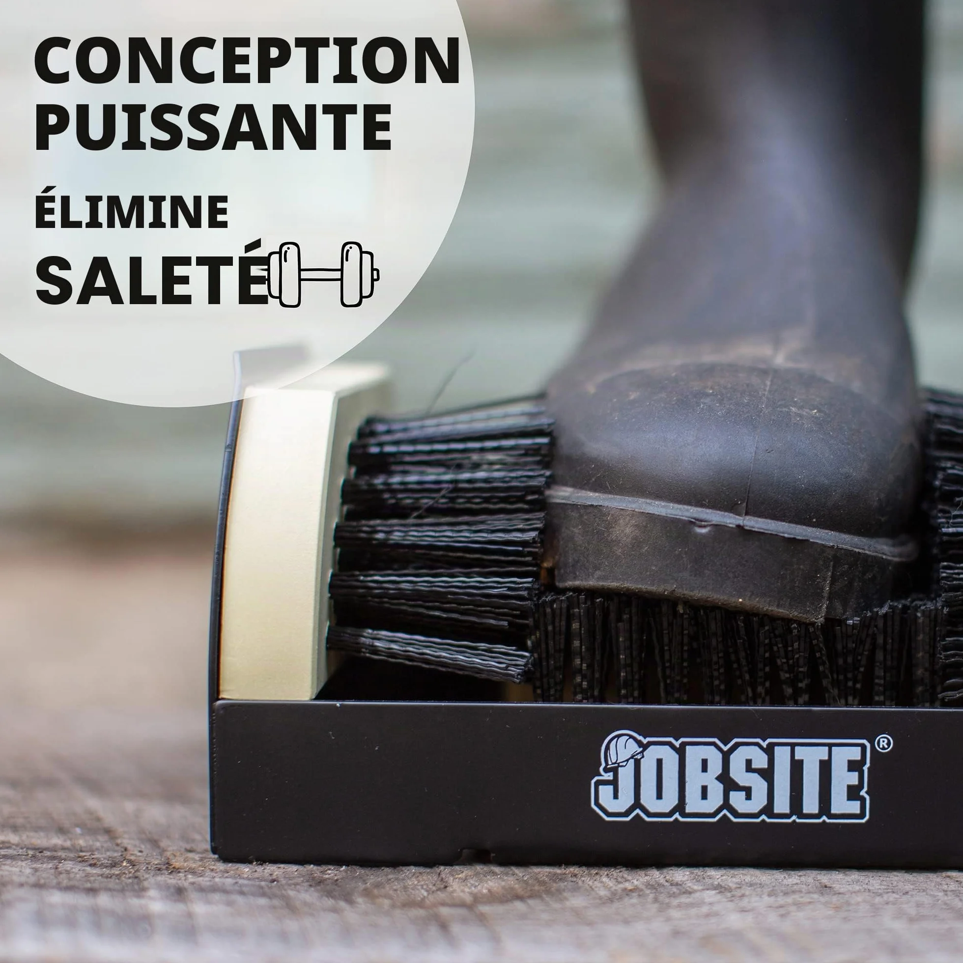 Laveur de Bottes Original JobSite - Nettoyeur à Chaussures et Brosse à gratter Industriel permanents