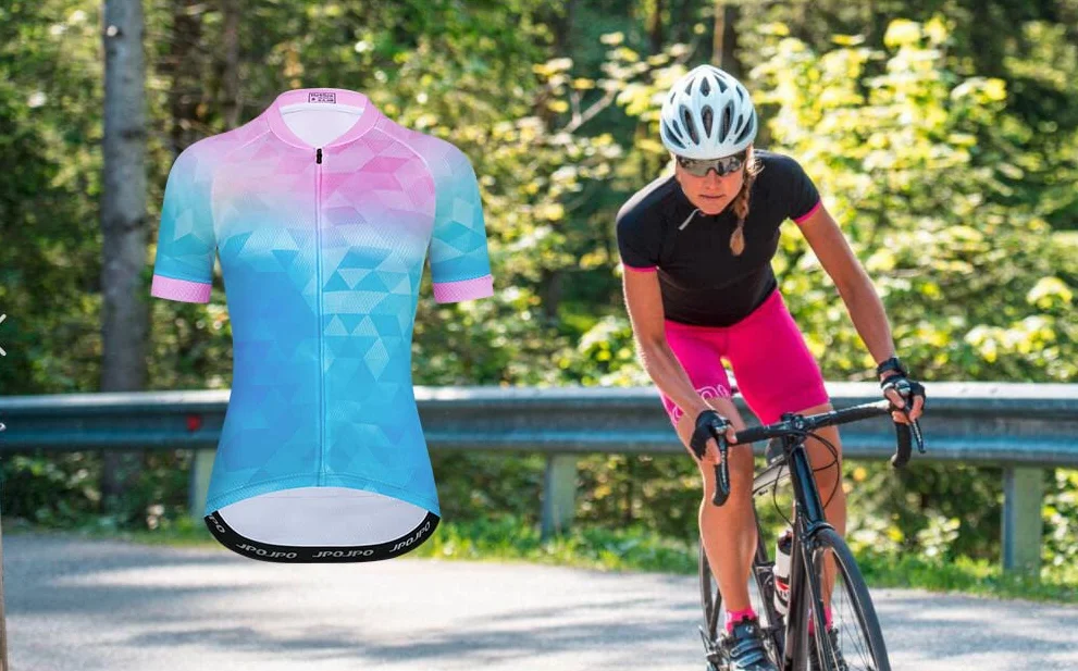 Maillot de vélo de montagne à manches courtes pour femme