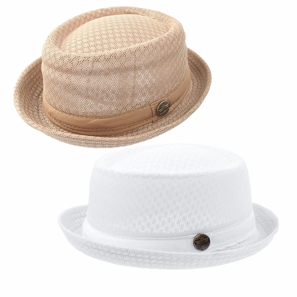 Pork Pie Hut Herren, Nylon Maille Respirant Chapeau Melon D'été Breaking Bad Fedora