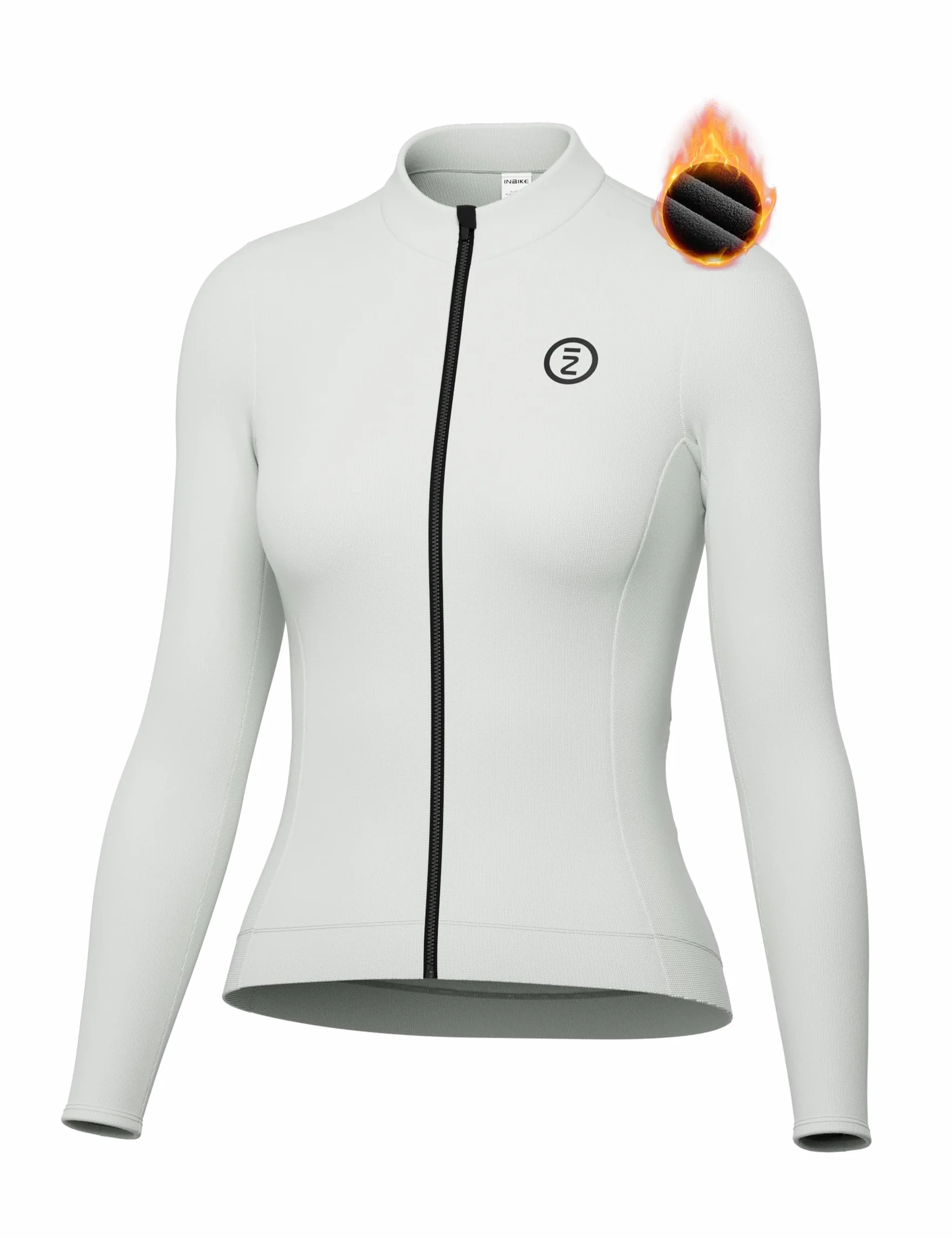 INBIKE Maillot Cyclisme Femme en Polaire à Manches Longues Chaud et Doux pour la Peau LY