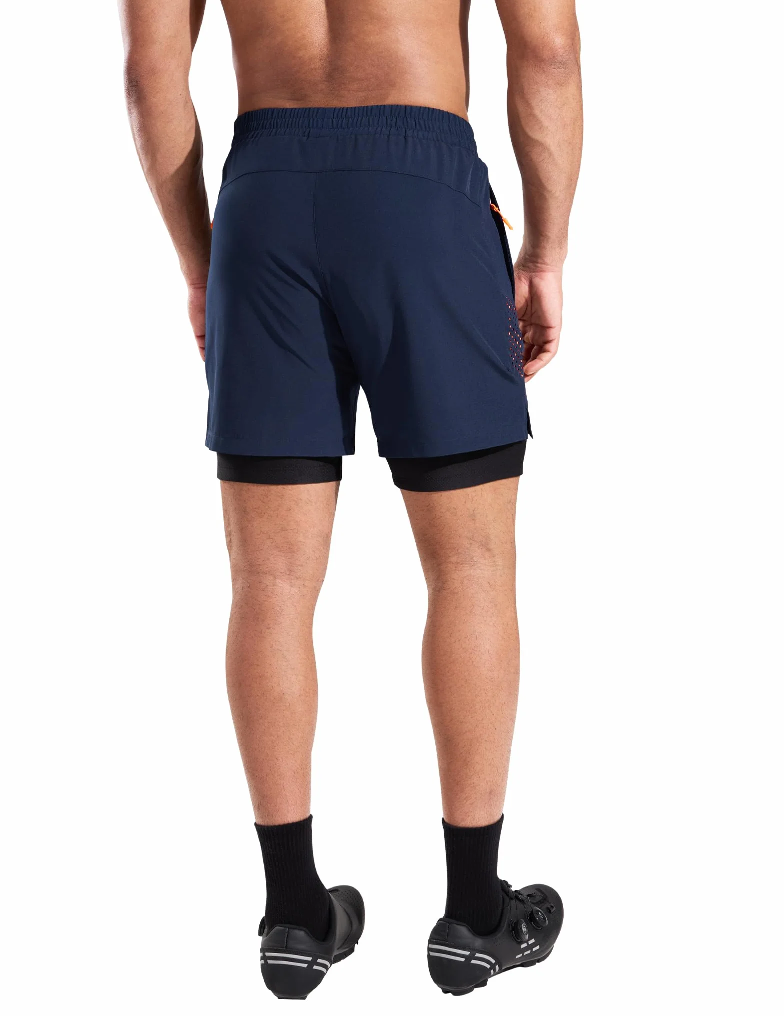 Nepest Short de VTT rembourré 4D pour homme - Coupe ample - Rembourrage en gel - Poches zippées