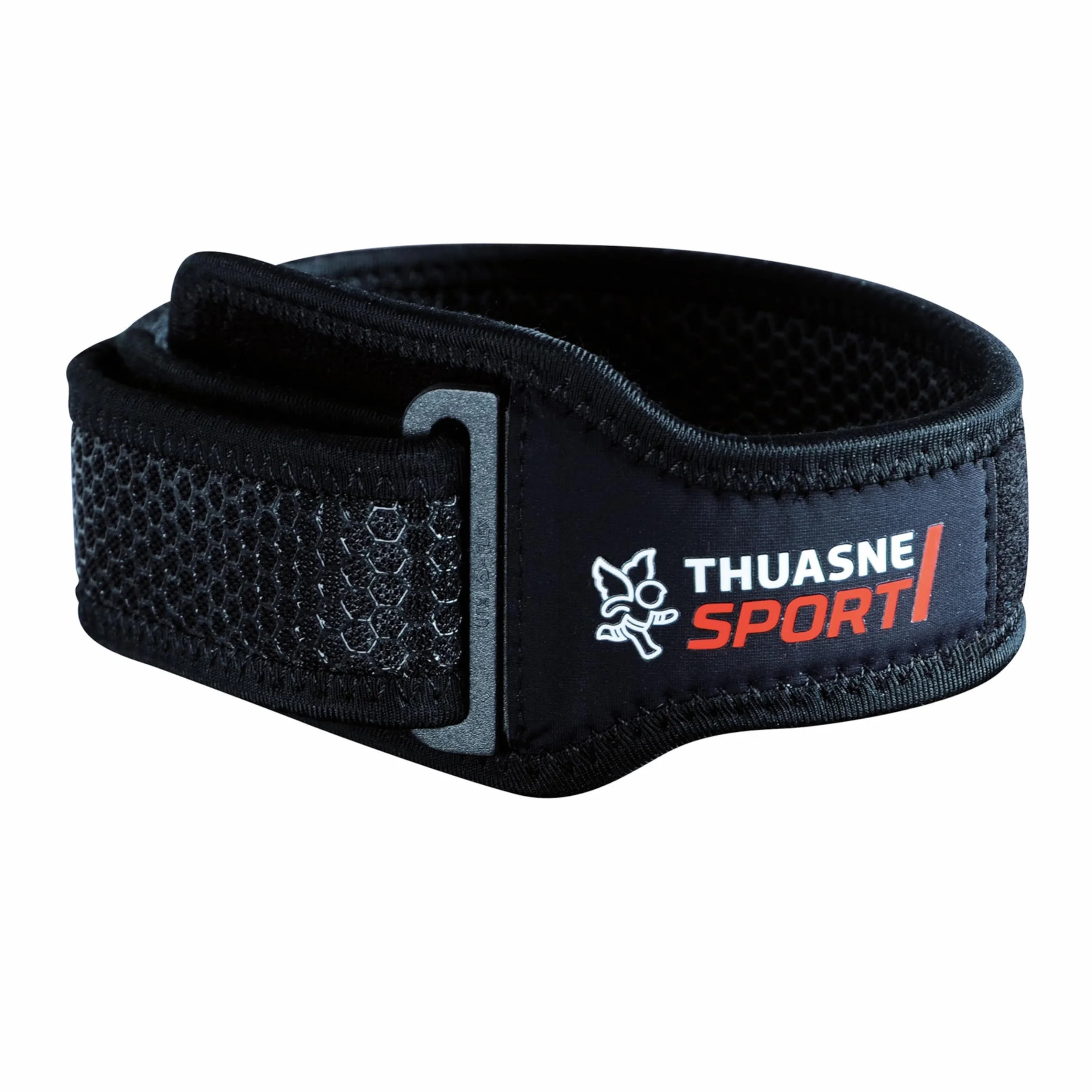 Thuasne Sport - Bandeau de Serrage IT Band - Syndrome de l'Essuie-Glace - Compression Ajustable - Système Auto-Agrippant - Dispositif Médical CE - Taille Unique, Noir