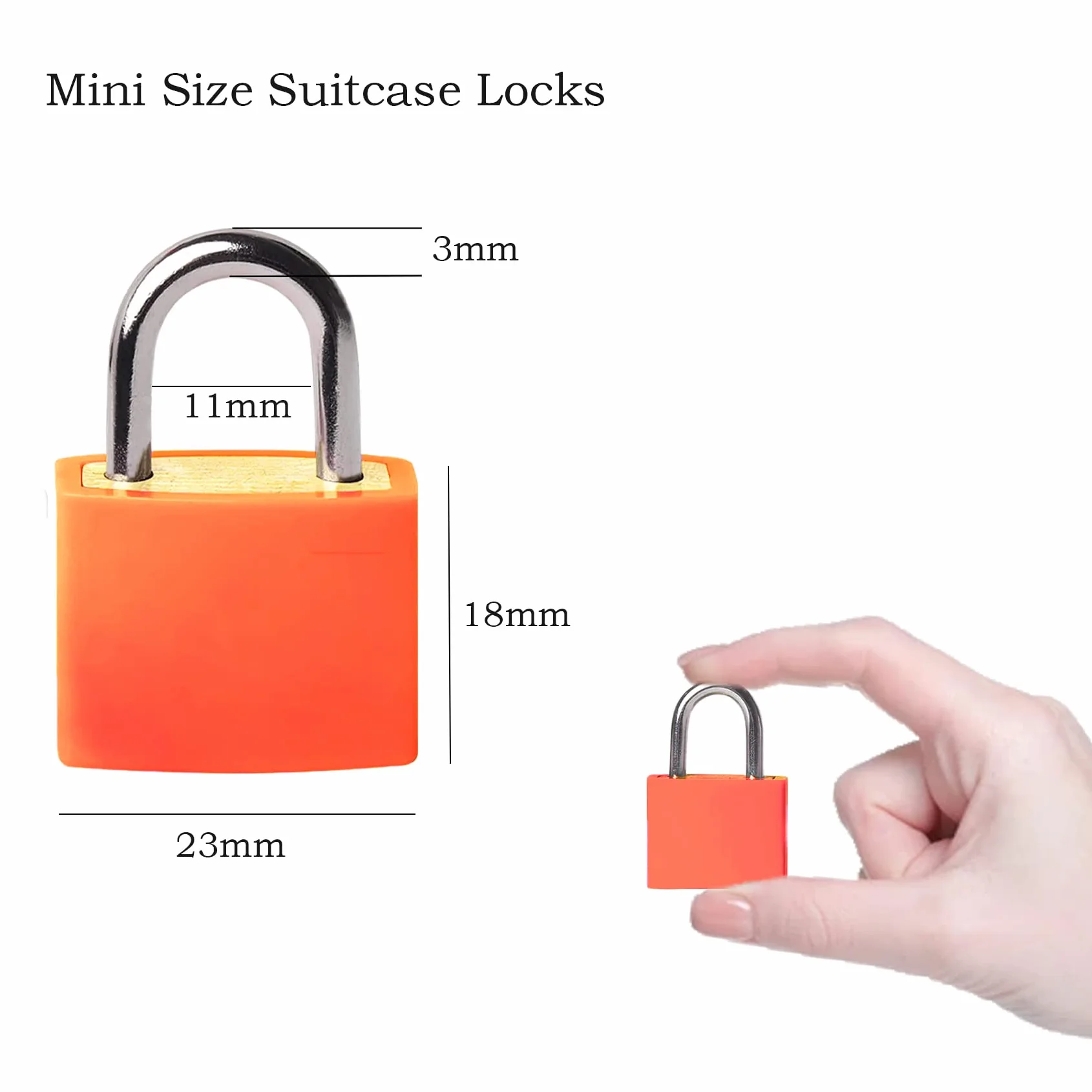 LeFeirr Cadenas Valise Lot de 2 Orange Serrures à Bagages