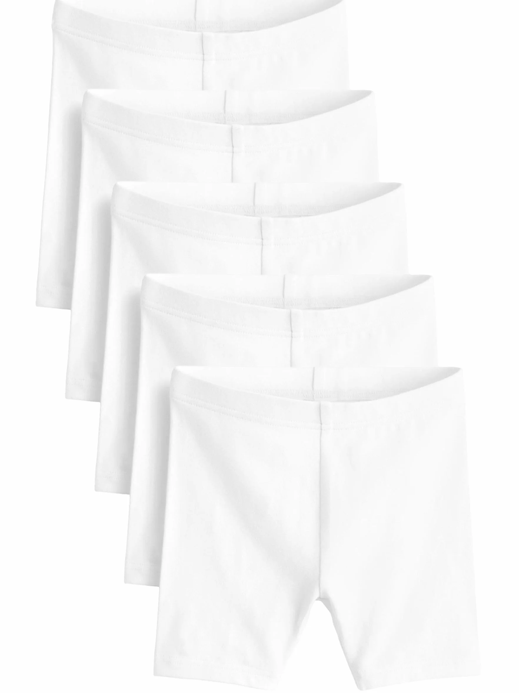 NEXT Fille Short Cycliste Stretch en Coton Majoritaire Longueur Standard, Lot de 5