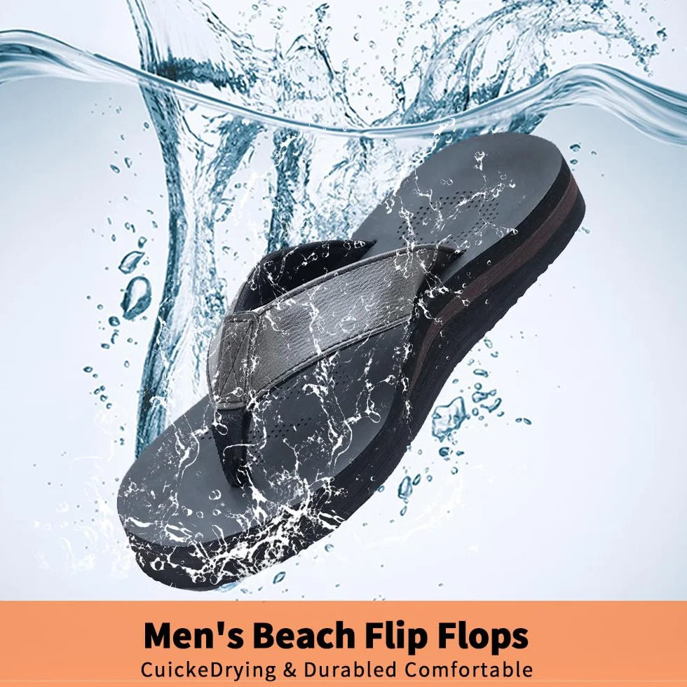 Tongs Hommes Flip Flop Plage d'été Orthopedic Support