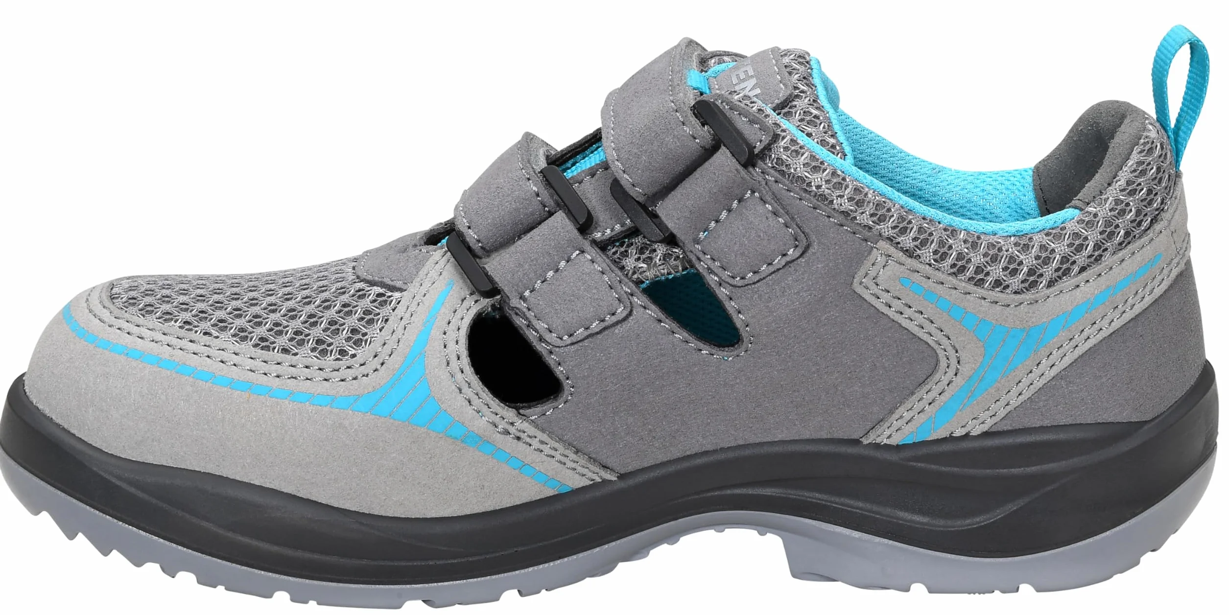 ELTEN Chaussures de sécurité Mila Aqua Easy ESD S1, Femme, Textile, Embout Acier, léger, Sportif, Gris/Turquoise, Pointure :