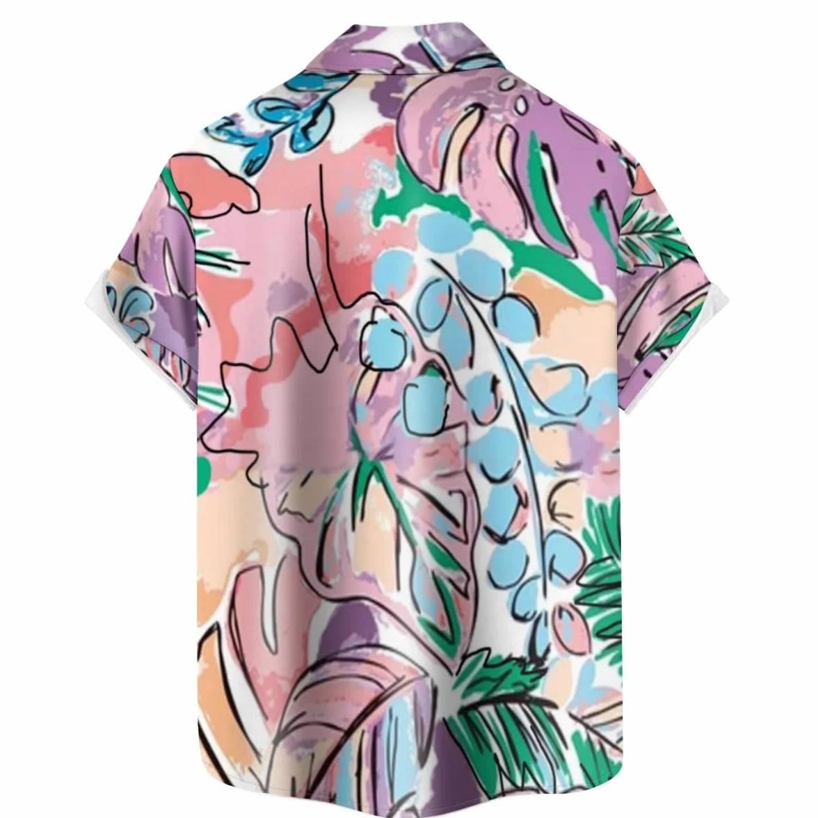 Chemise de bowling hawaïenne à manches courtes pour homme Motif cocotier