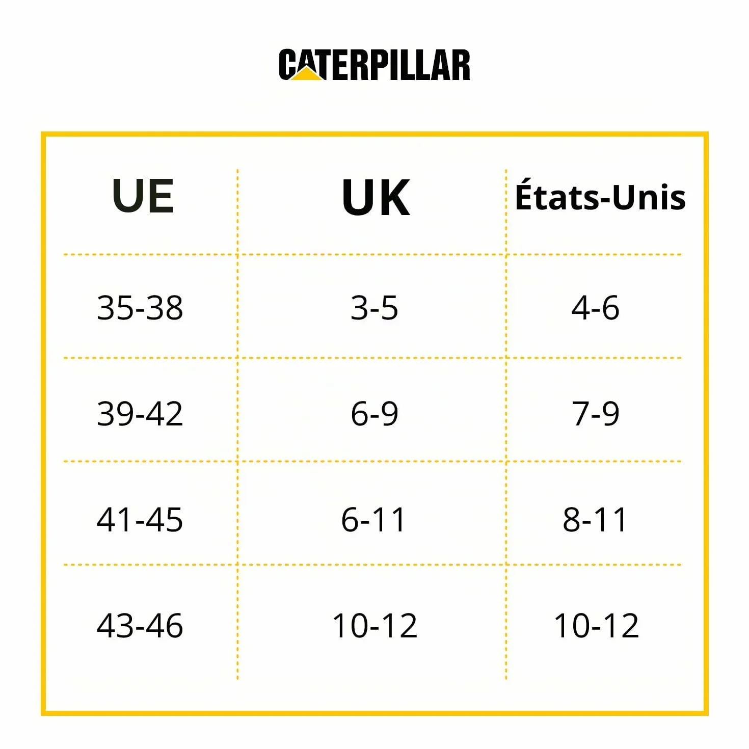 Caterpillar 4 Paires Chaussettes Longues Travail Hommes - Renforcées Talon et Pointe - Coton