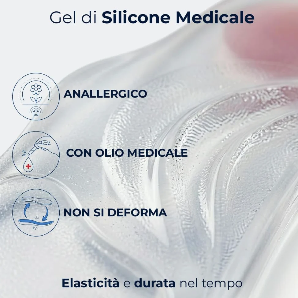 Semelle thérapeutique en Gel de Silicone – 1 paio- Large (43/44)