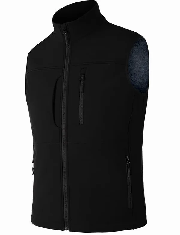 Hommes Softshell Vest Doublure Cyclisme Gilet Coupe Vent sans Manches Veste de vélo Veste d'entraînement pour Hommes Jeans Gilet de pêche Suture Protection Gilet de Travail Gilet Hommes