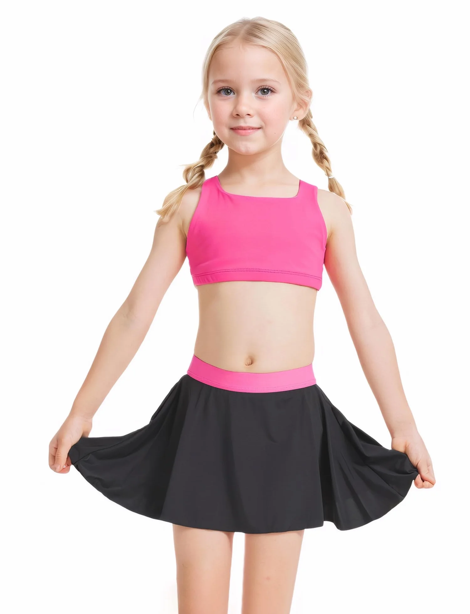 SEAUR Soutien-Gorge de Sport Fille Brassières Lot de 2 5-13 Ans Séchage Rapide