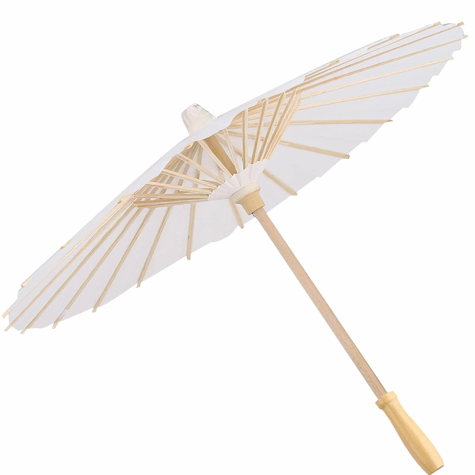 Parapluie Mariage Papier 60cm Ombrelle Chinois Blanc DIY Peinture Accessoire Photo Fête